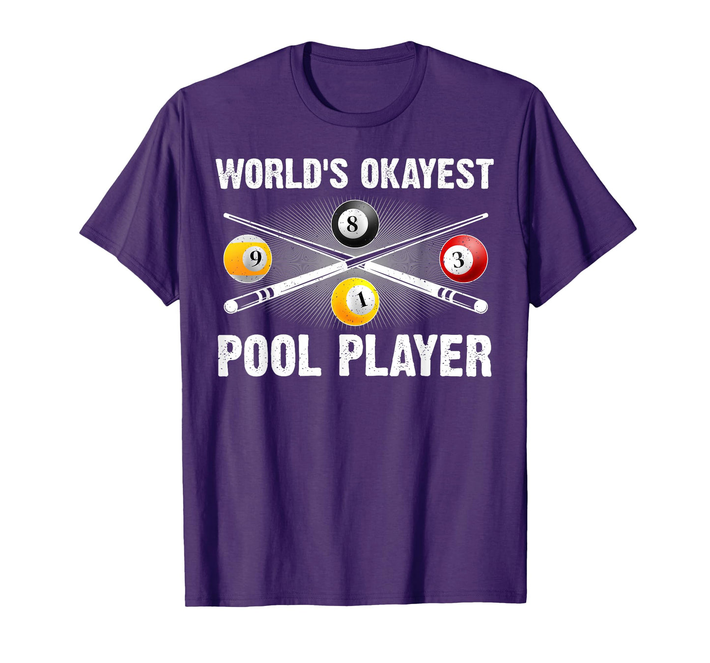 Cool Pool Player Art for Men Women Pool Game Billiard Lover T-Shirt