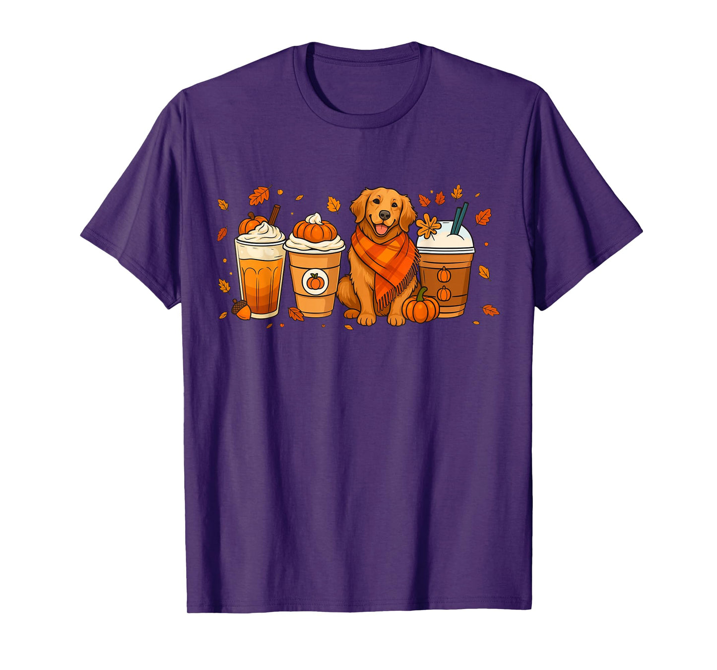 Golden Retriever Pumpkin Spice Fall Dog Fall Autumn T-Shirt