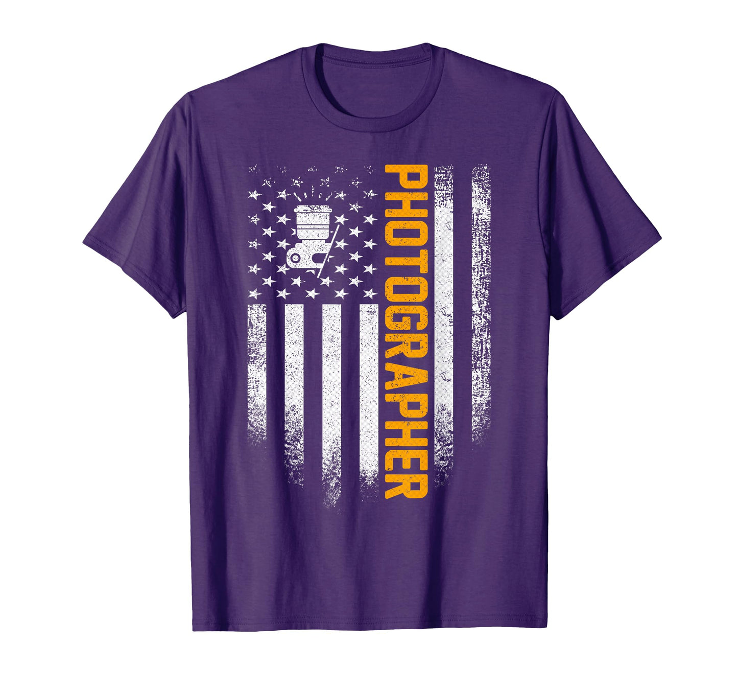 Vintage USA Photographer American Flag Photography Patriotic T-Shirt