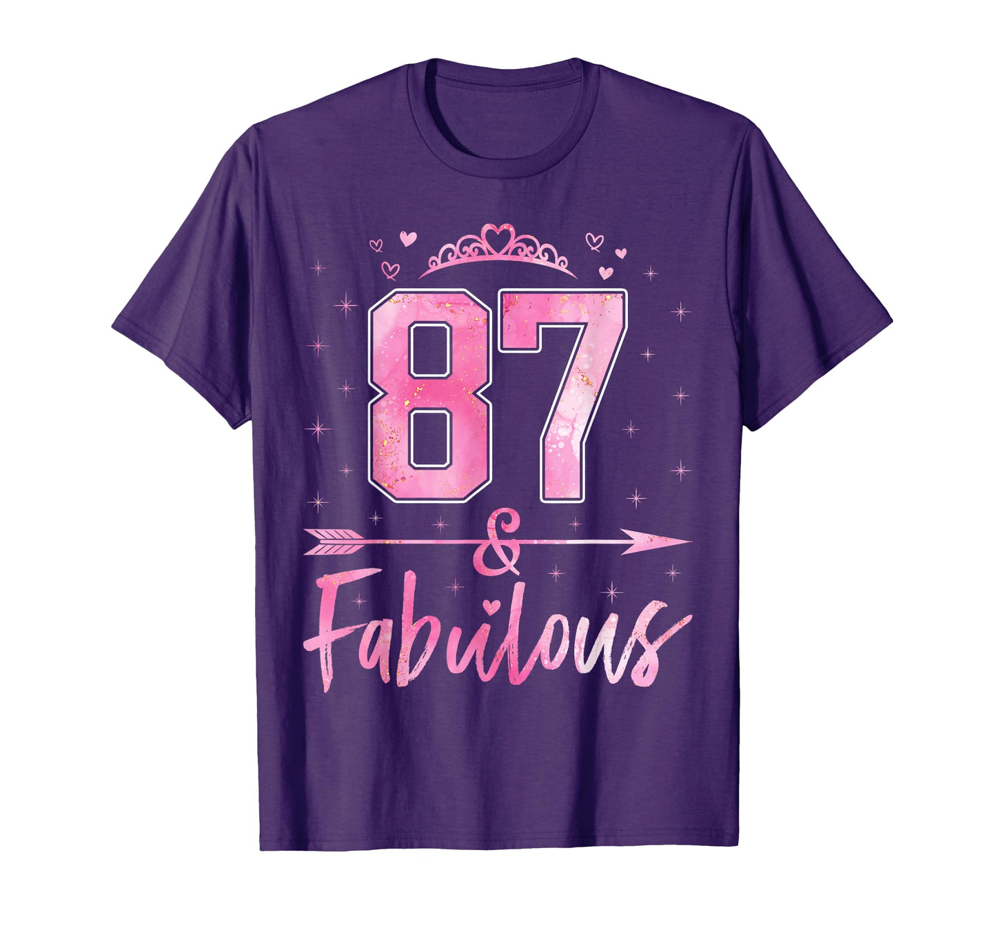 87 and Fabulous Cute Ladies 87th Birthday Women 87 Years Old T-Shirt