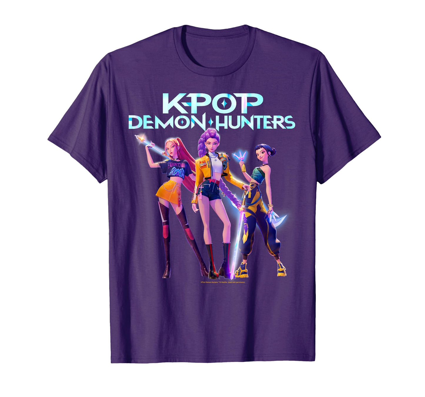 Kpop Demon Hunters Halloween Huntrix Heroic Poses Group Shot T-Shirt