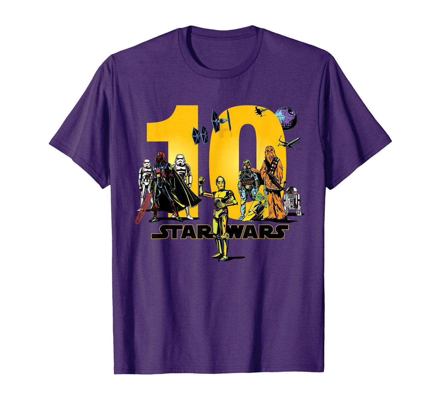 Star Wars Classic Characters Tenth Birthday 10 Years Old T-Shirt