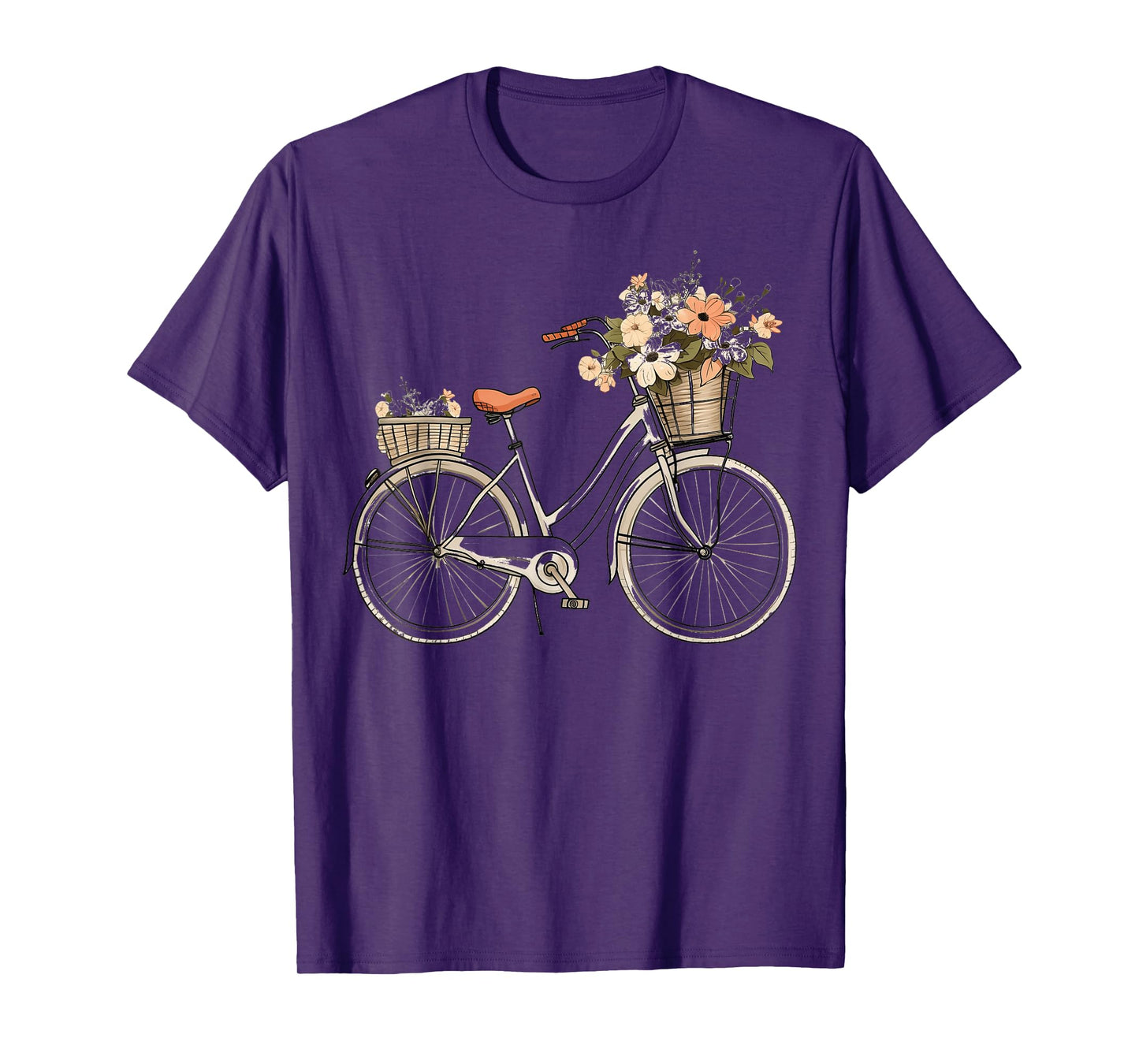 Vintage Floral Bicycle T-Shirt