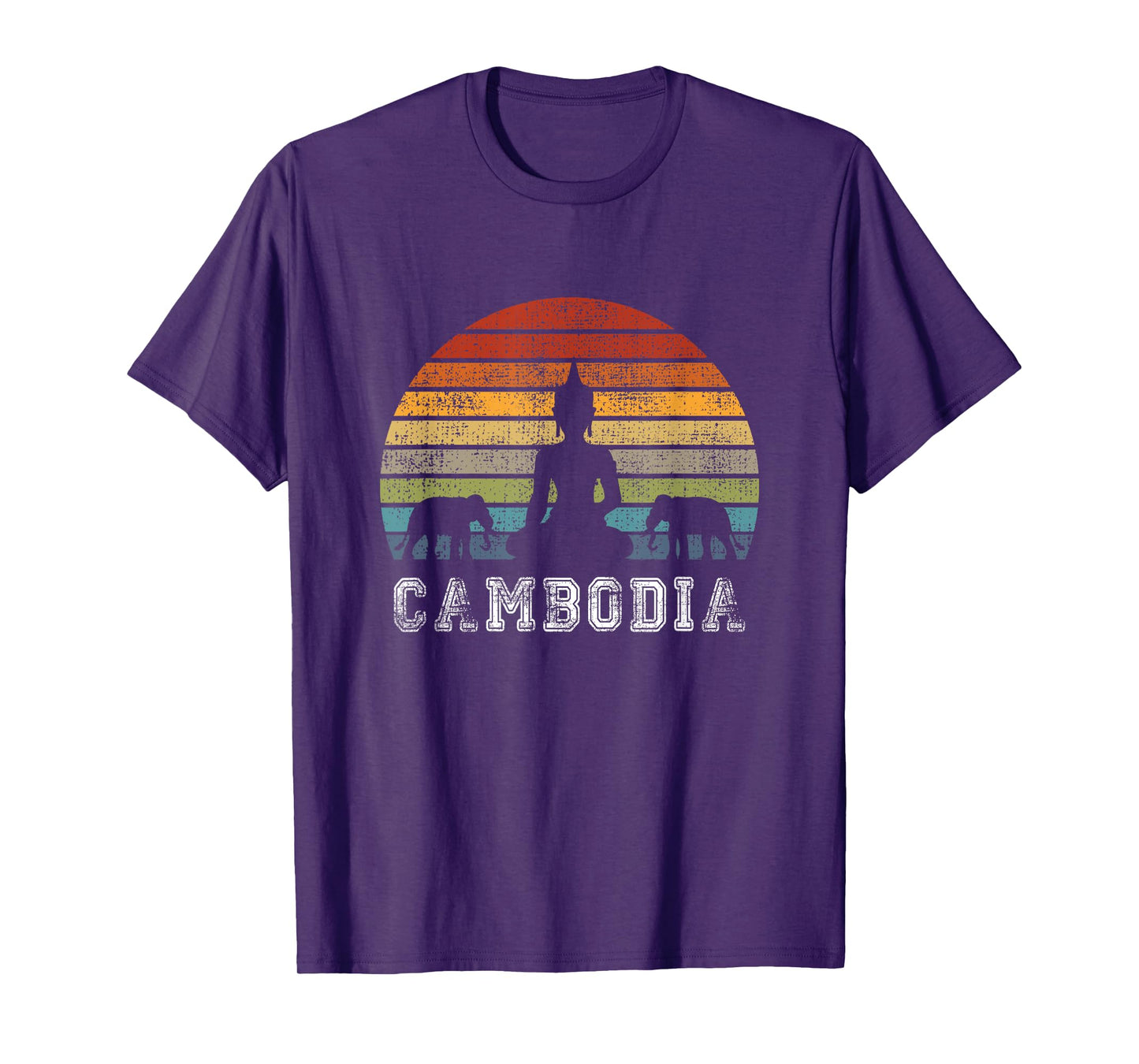 Cambodia Buddha Vintage Design with Elephants / Gift T-Shirt
