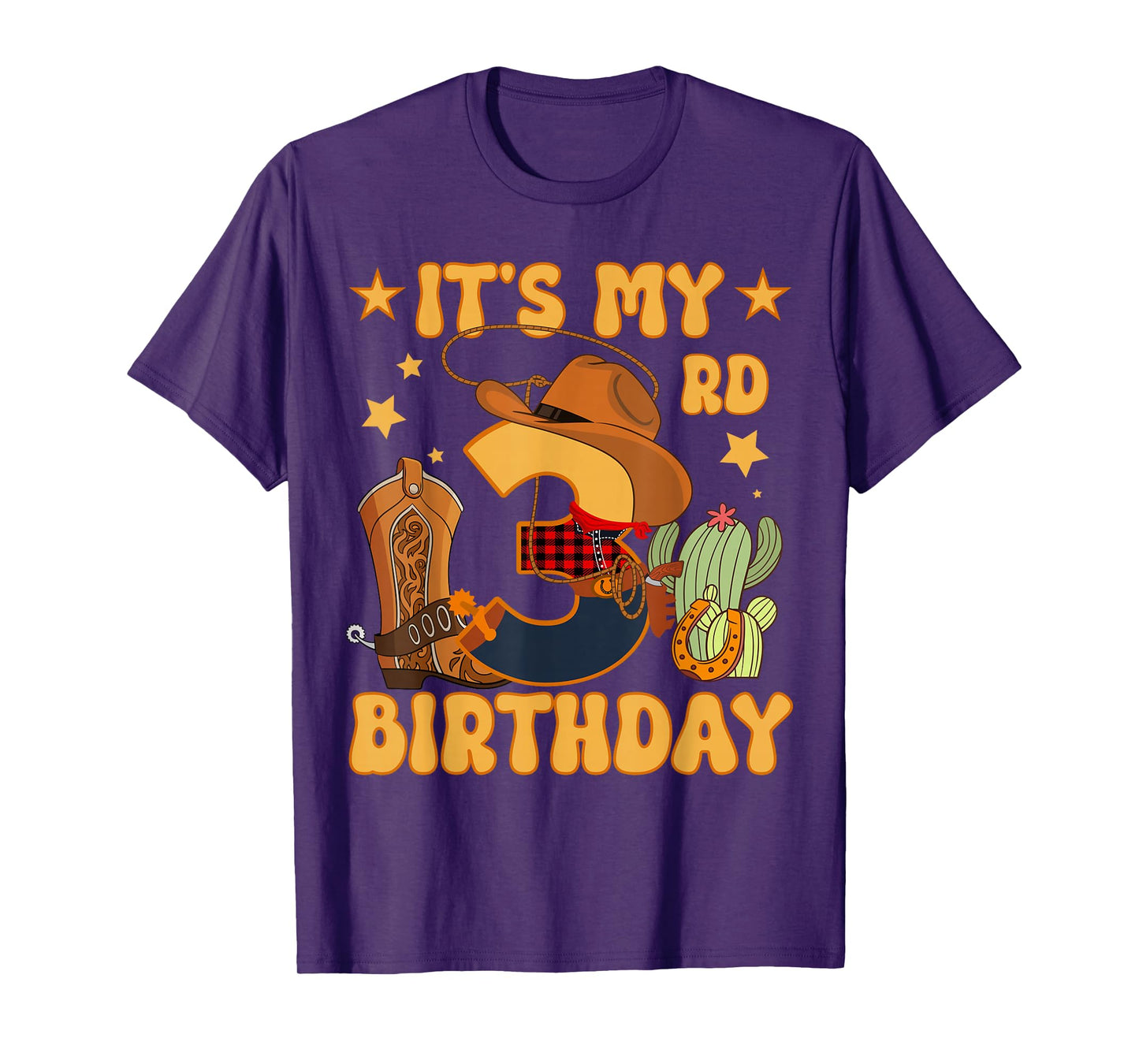 It's My 3rd Birthday Cowboy Rodeo Horse 3 Year Old Bday Boy T-Shirt