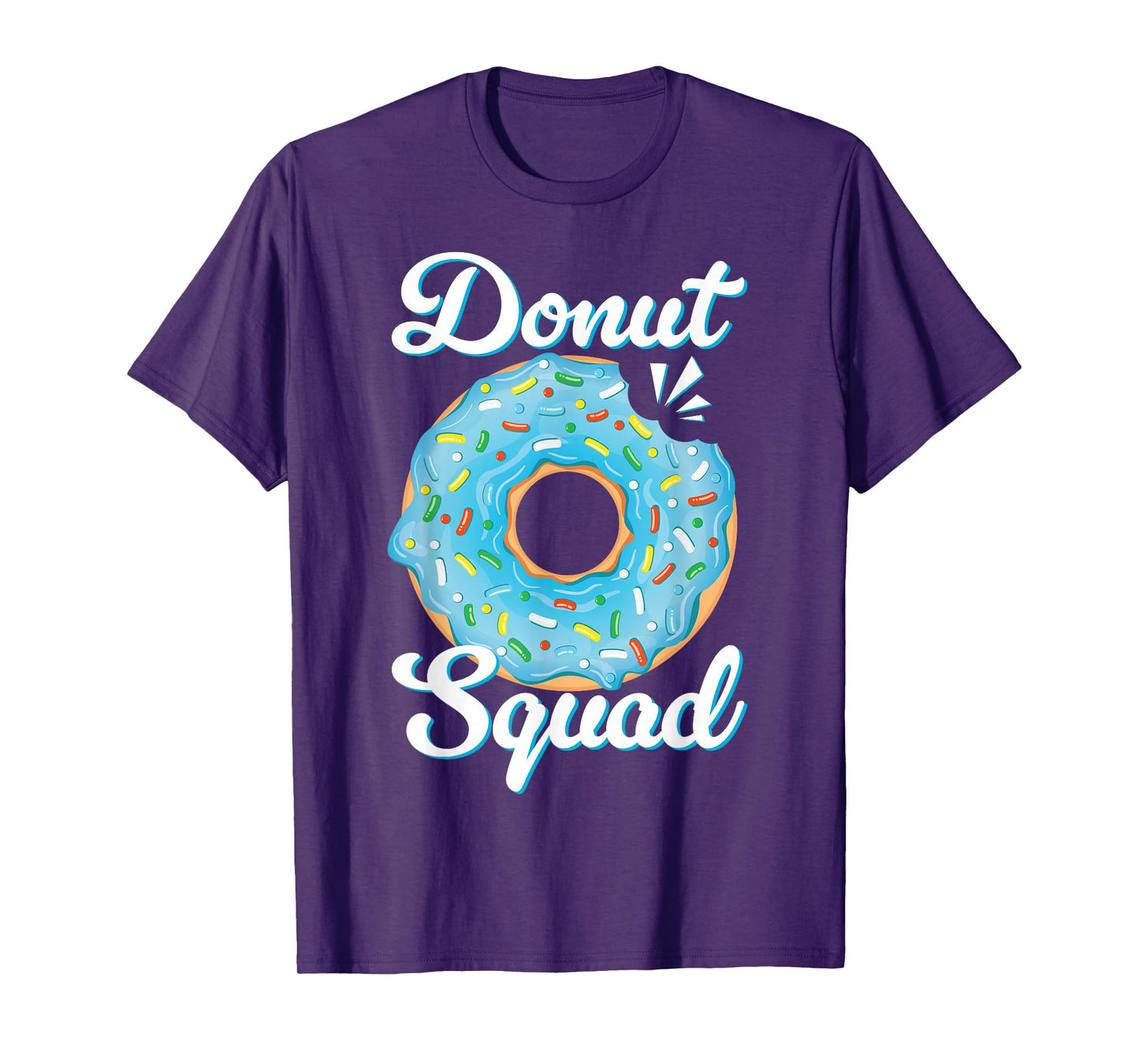 Donut Squad Sprinkle Blue Doughnut Birthday Party Kids Boys T-Shirt