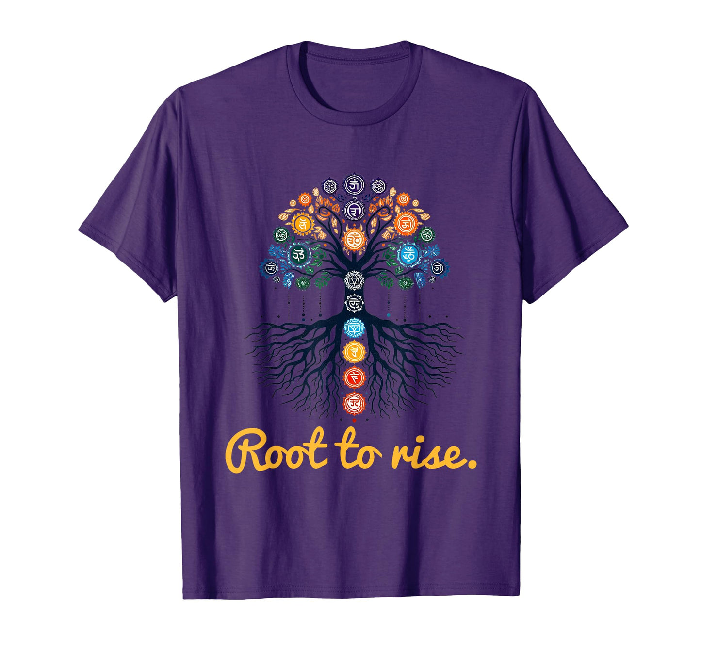 Tree Chakras ~ Root to Rise ~ Zen Yoga Chakra Meditation ~ T-Shirt