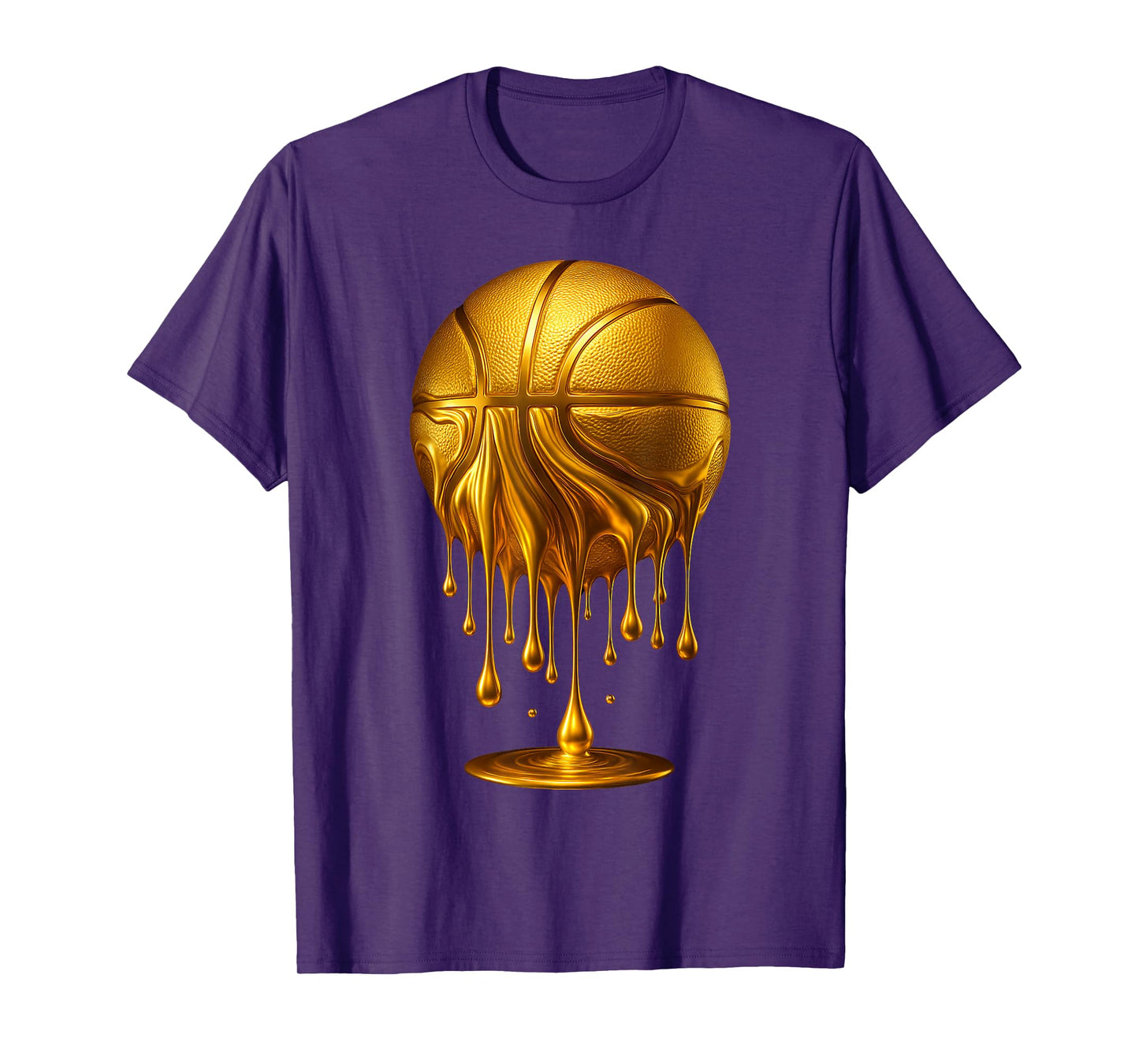 Dripping Gold Basketball Respect The Drip Basketball Hoop T-Shirt