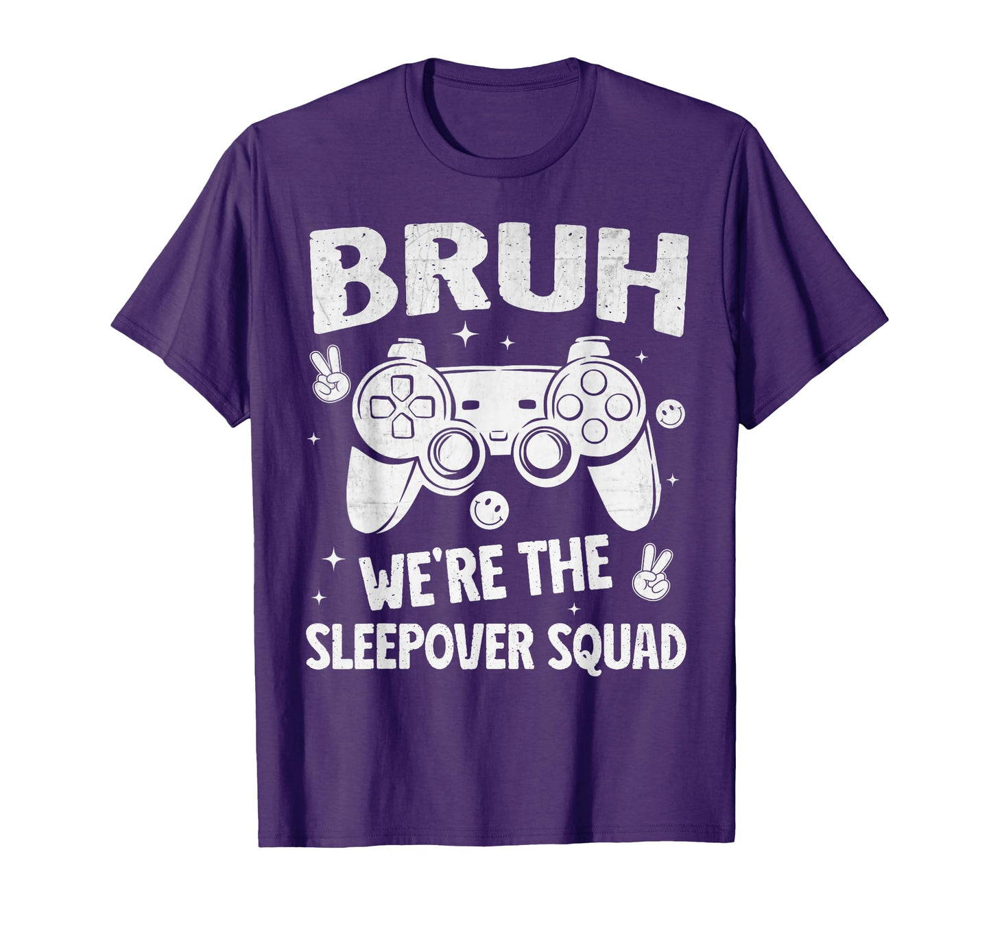 Gamer Sleepover Party For Boys Funny Bruh Slumber Party Game T-Shirt