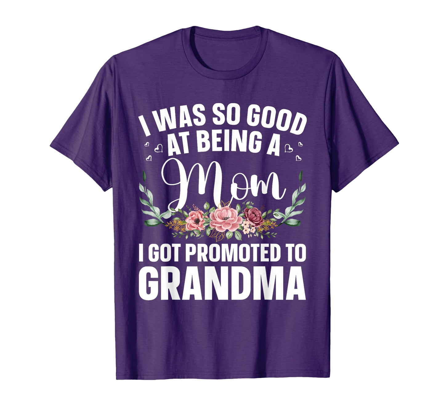 Grandma Art For Mom Women Grandmother Promoted To Grandma T-Shirt