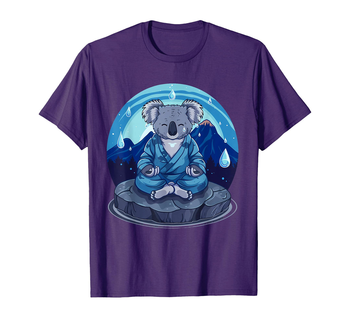 Koala Meditation Mountain Yoga Zen Buddha Buddhist Hindu T-Shirt