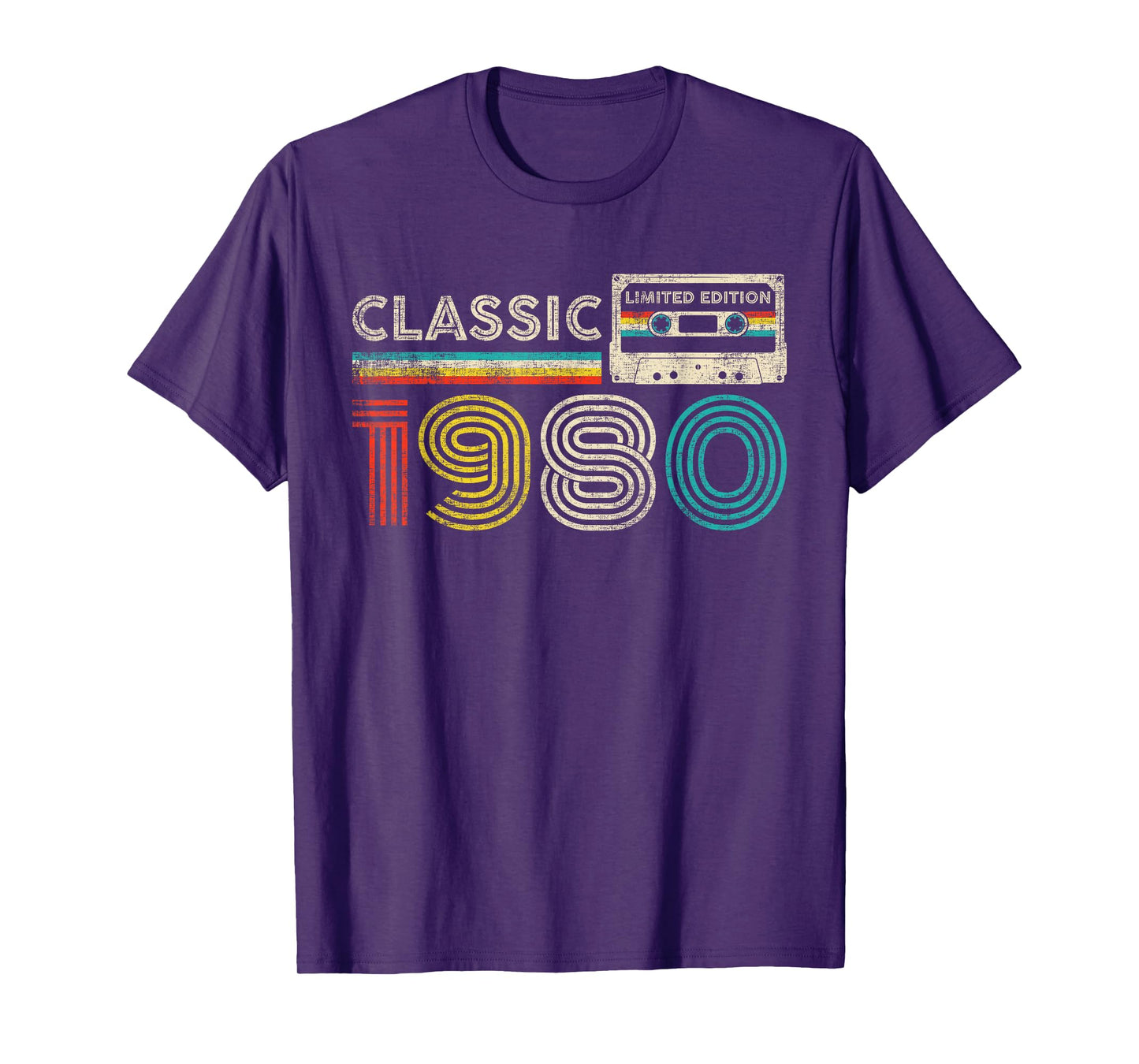 Classic 1980 Retro Birthday Idea 1980 Cassette Tape Vintage T-Shirt