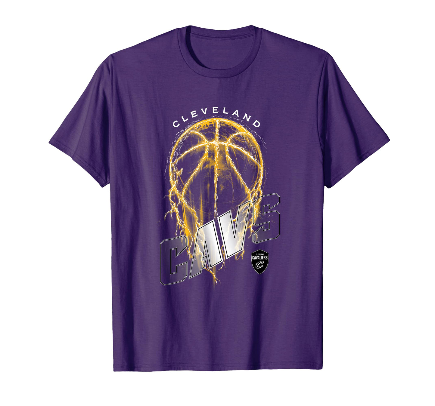 NBA Cleveland Cavaliers Lightning Bolt Basketball Logo T-Shirt