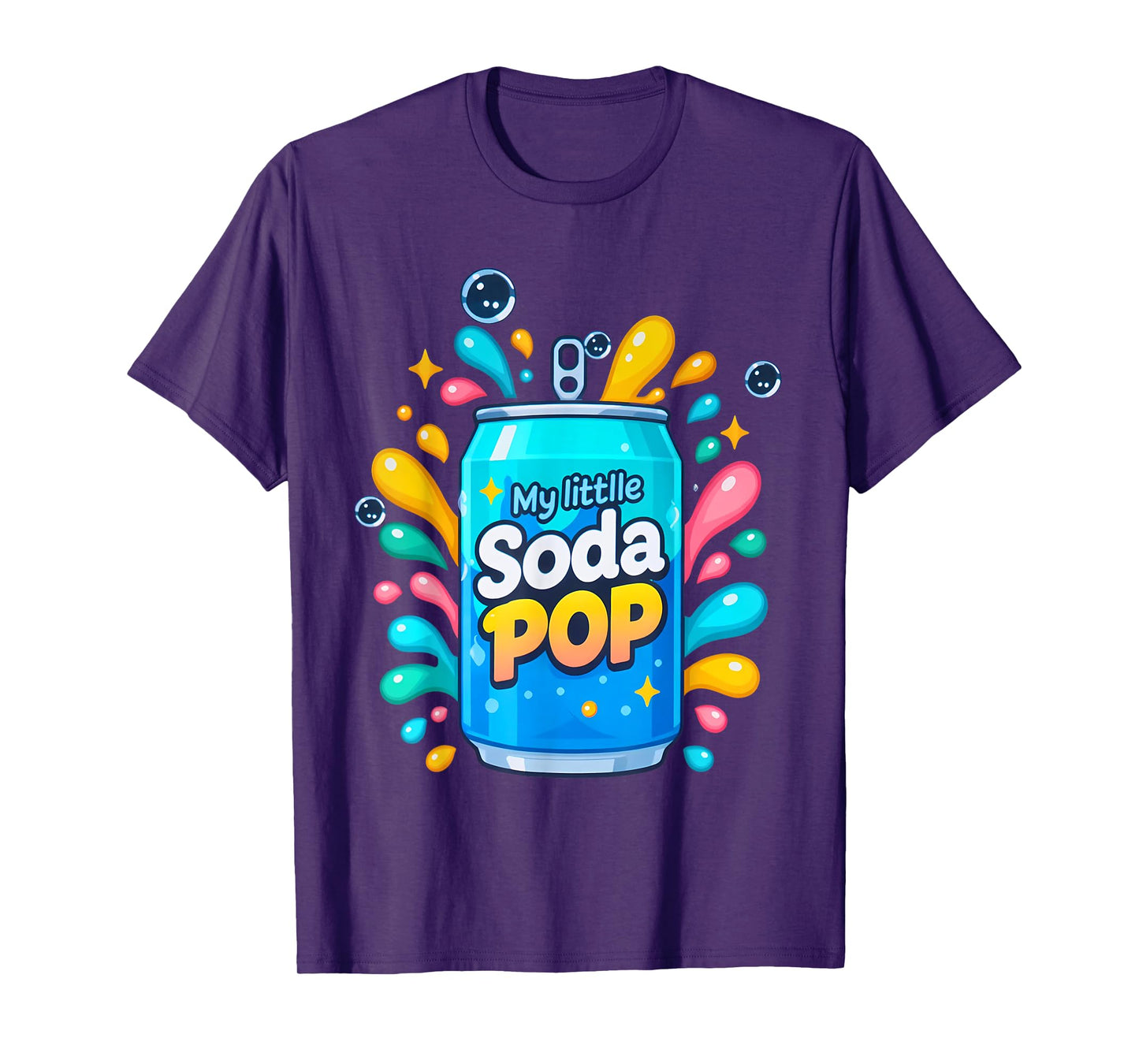 Soda Pop Cartoon Splash Cute Retro Beverage Joke T-Shirt