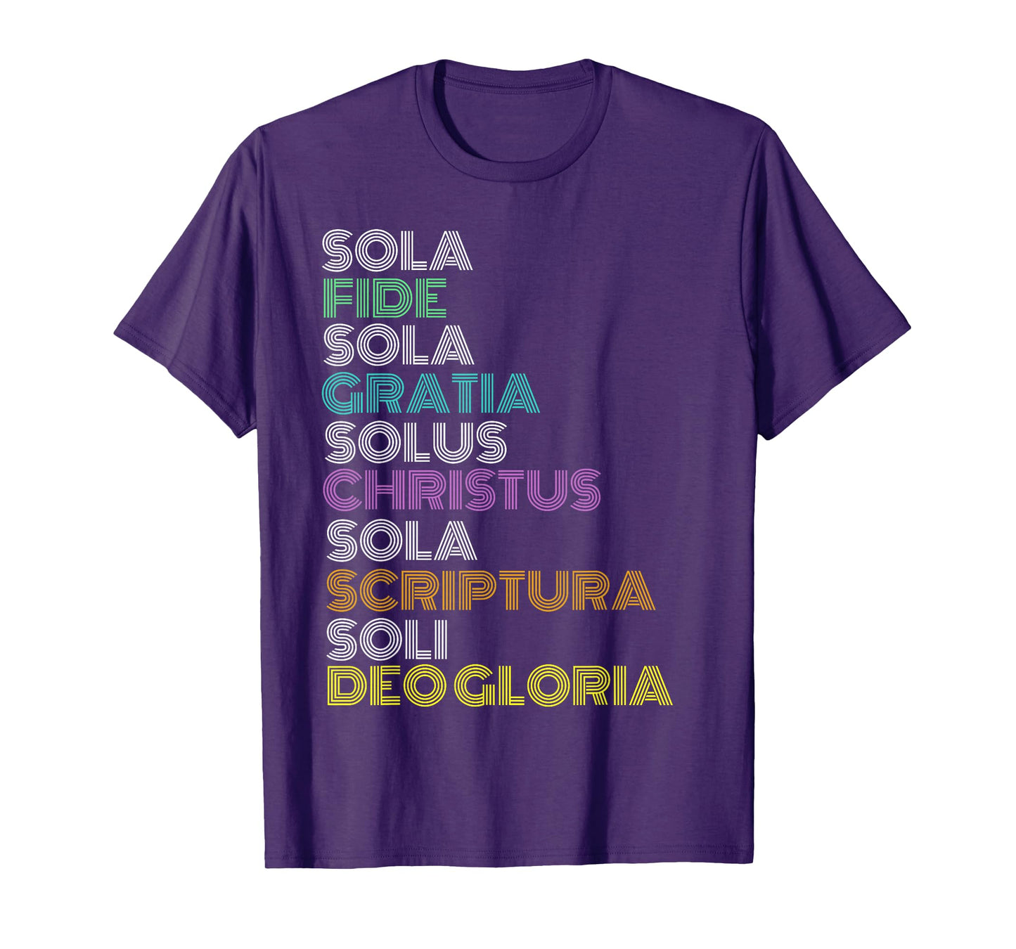 Reformed Christian Five 5 Solas Reformation Day Church T-Shirt