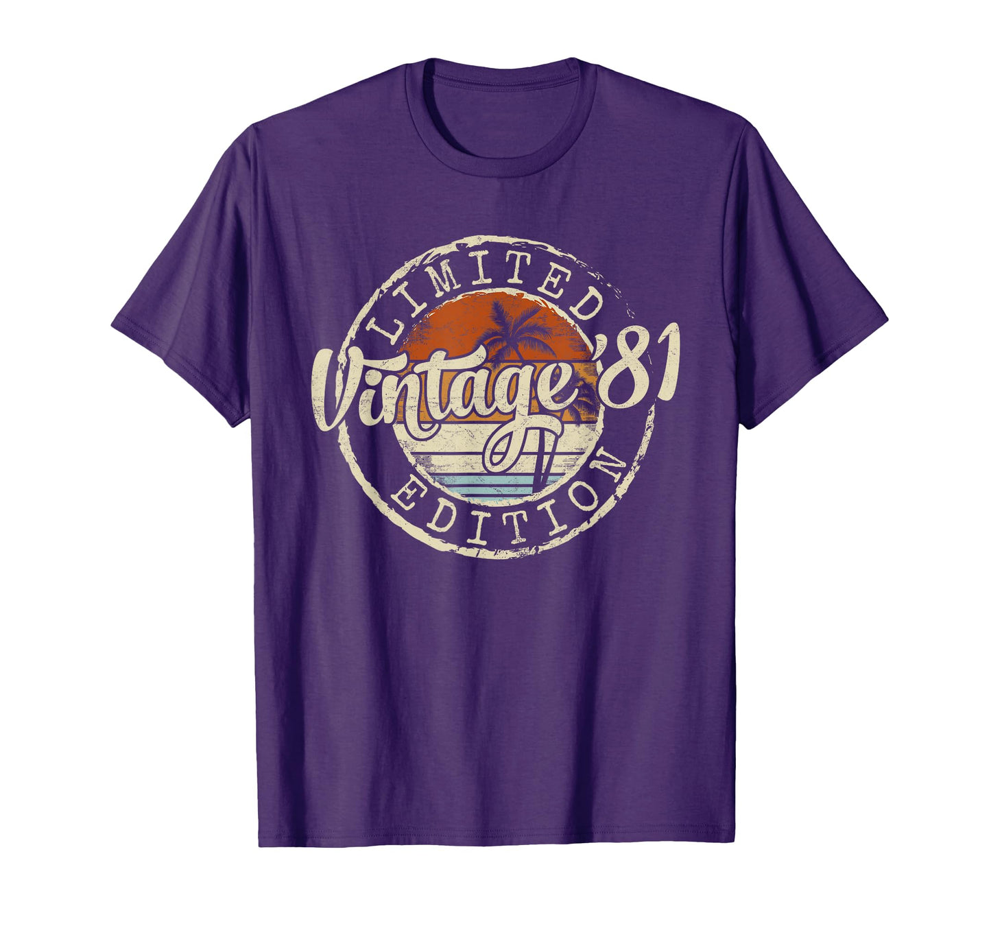 Vintage 1981 44th Birthday Gifts 44 Year Old For Men Women T-Shirt