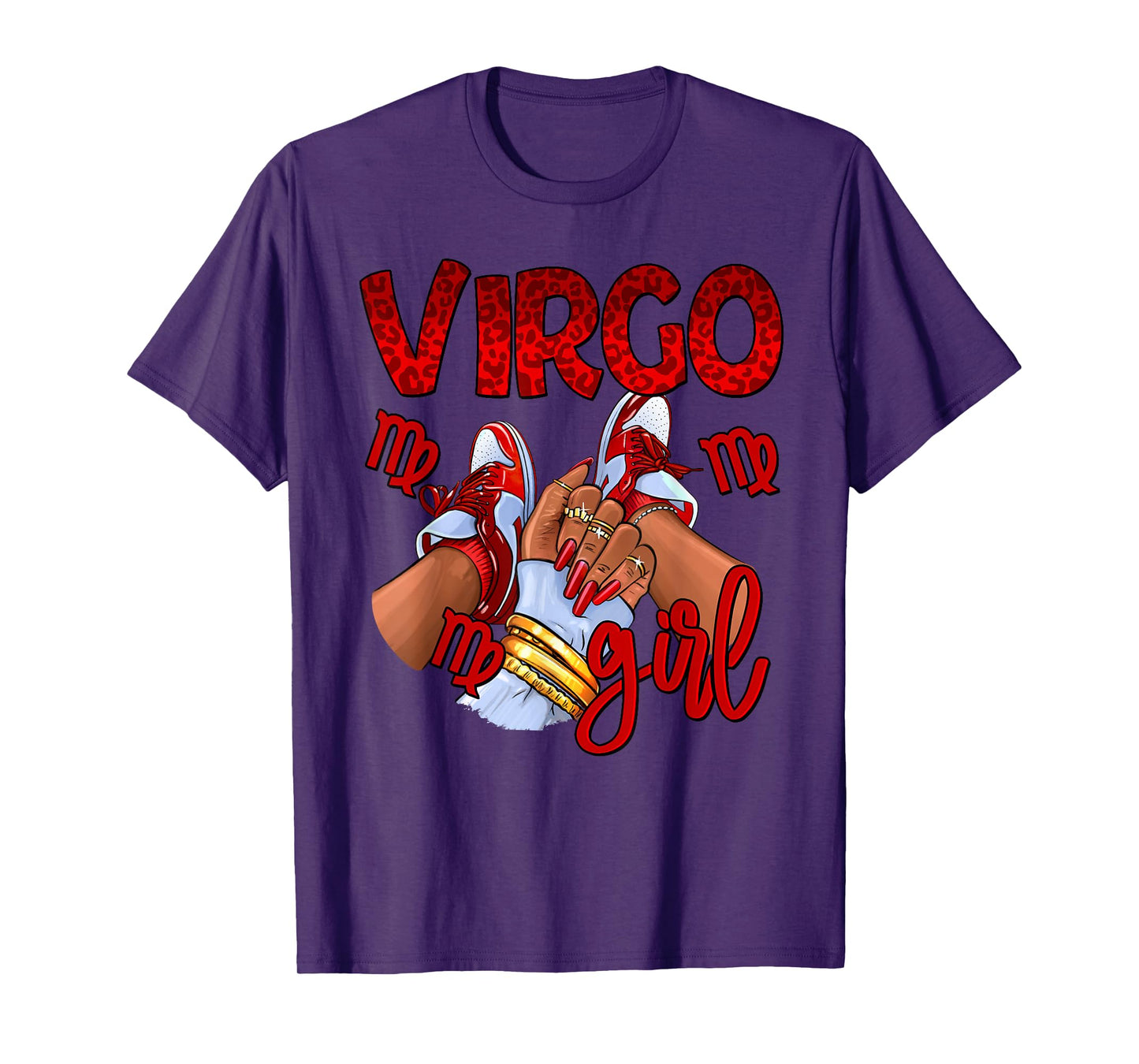 Virgo Girl Birthday Women Sneakers Zodiac Sign Bday T-Shirt