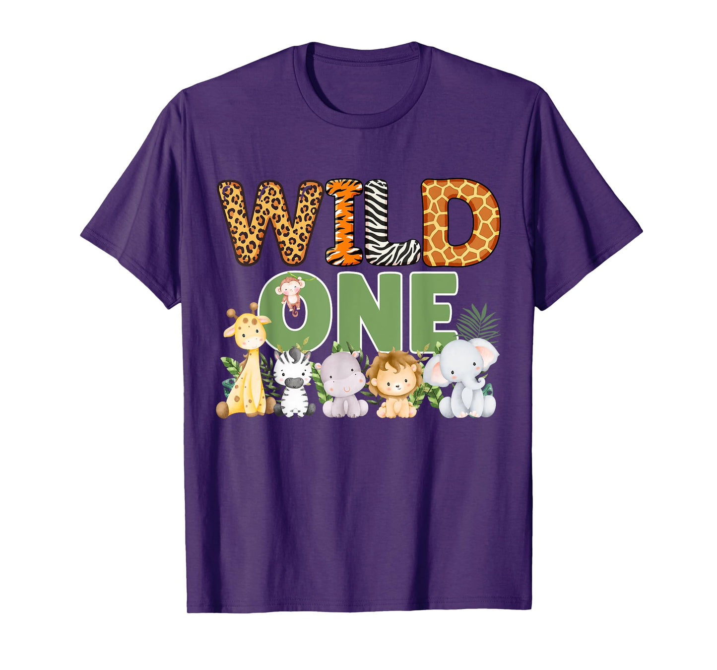Wild One 1 Year Old 1st Birthday Safari Family Matching T-Shirt
