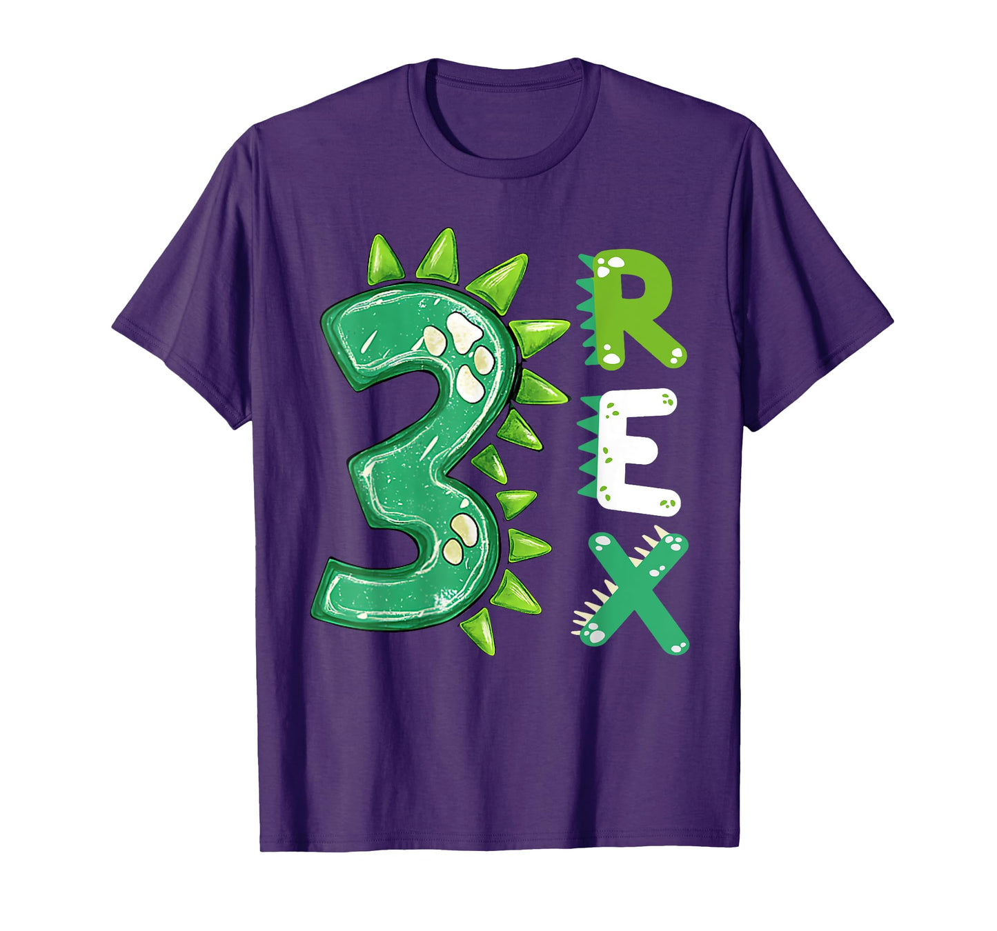 Three Rex 3rd Birthday Shirt Third Dinosaur 3 Year Old T-Shirt