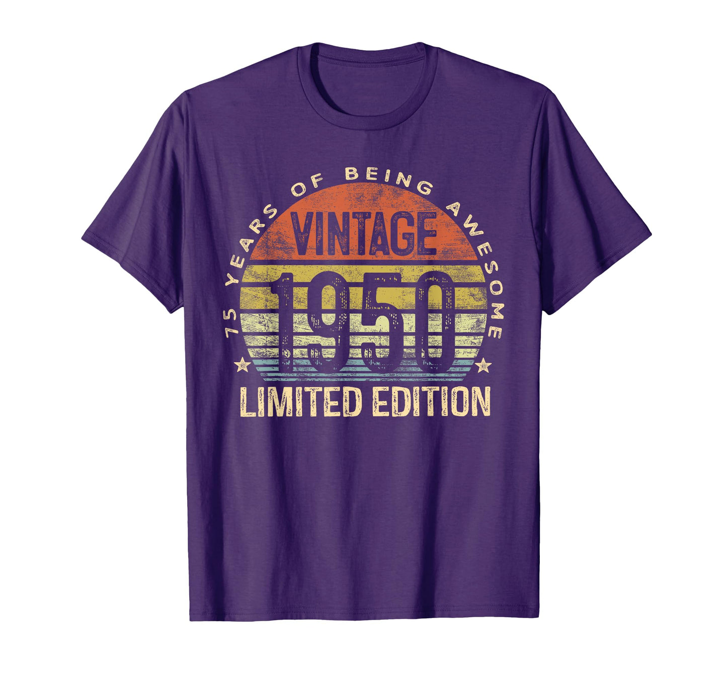 Vintage 1950 Limited Edition 75-Year-Old Gifts 75th Birthday T-Shirt