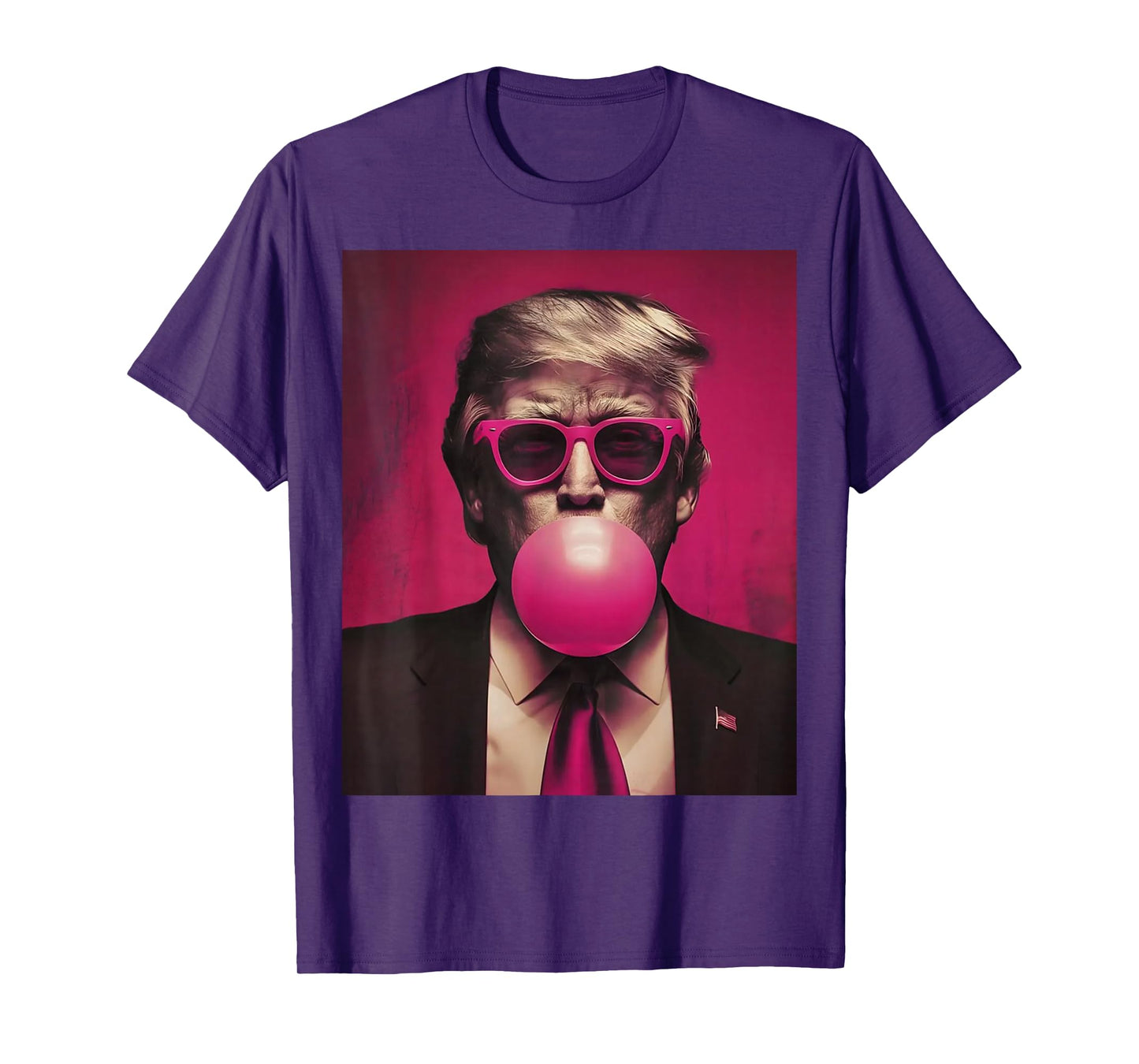 Trump Pink Bubblegum Trump Blowing Bubble Gum Vote Trump T-Shirt