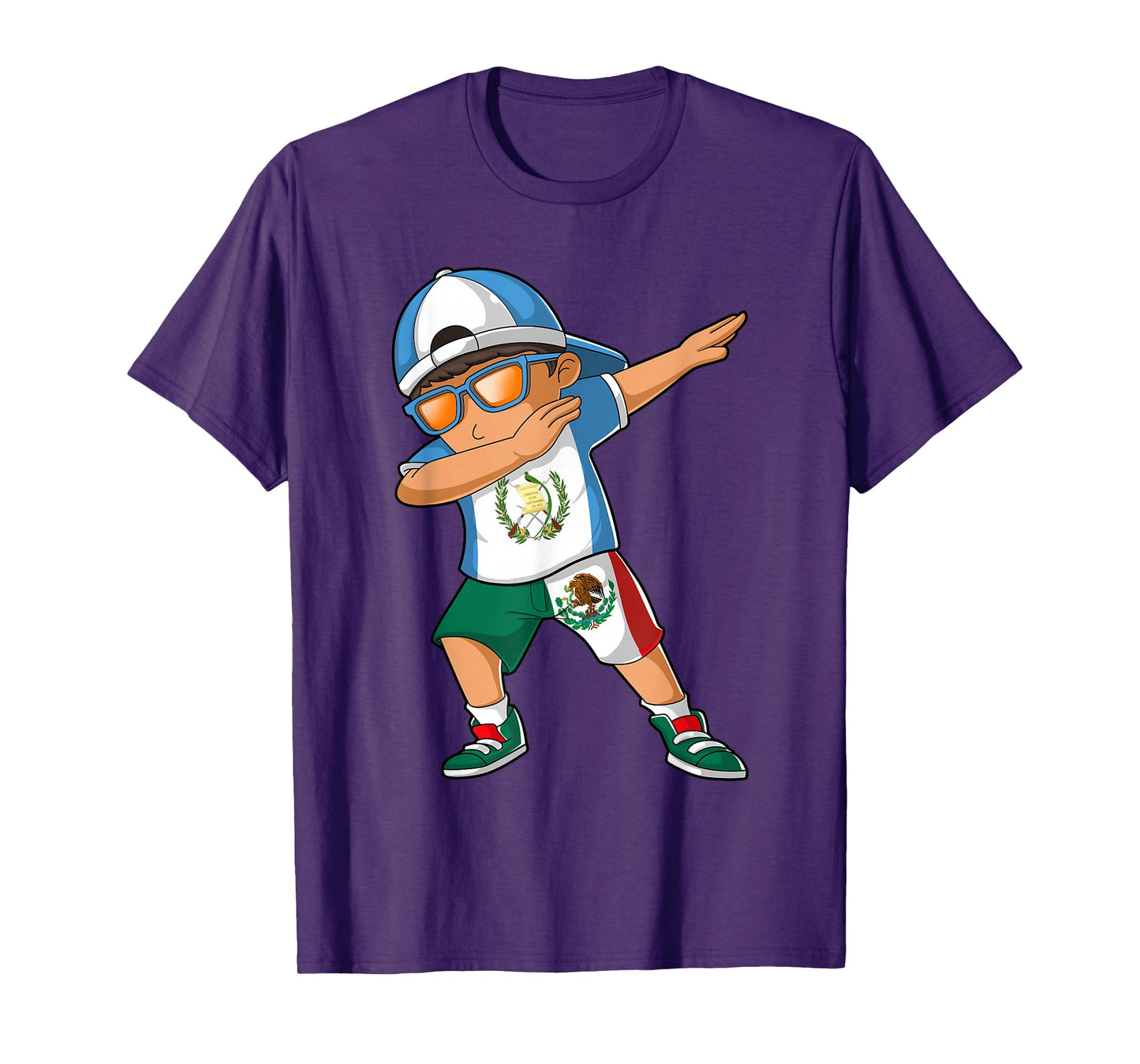 Half Guatemalan Half Mexican Boy Guatemala Flag T-Shirt
