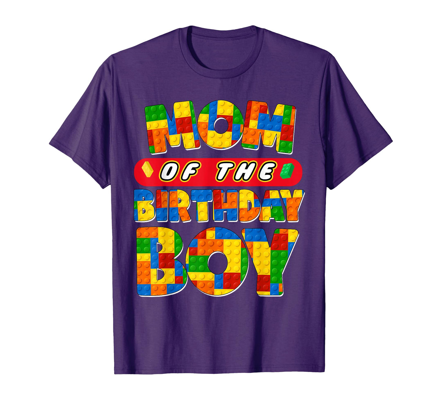 Mom And Dad Birthday Boy Building Bricks Family Party Decor T-Shirt