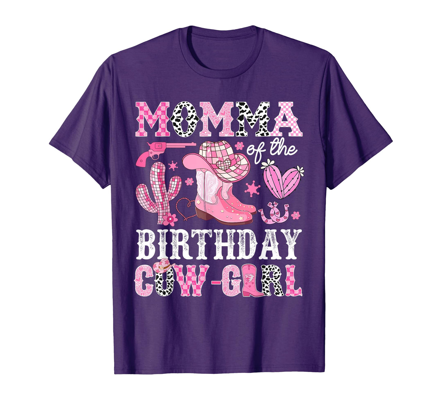 Momma Of The Birthday Cow-Girl Rodeo Cowgirl Bday T-Shirt
