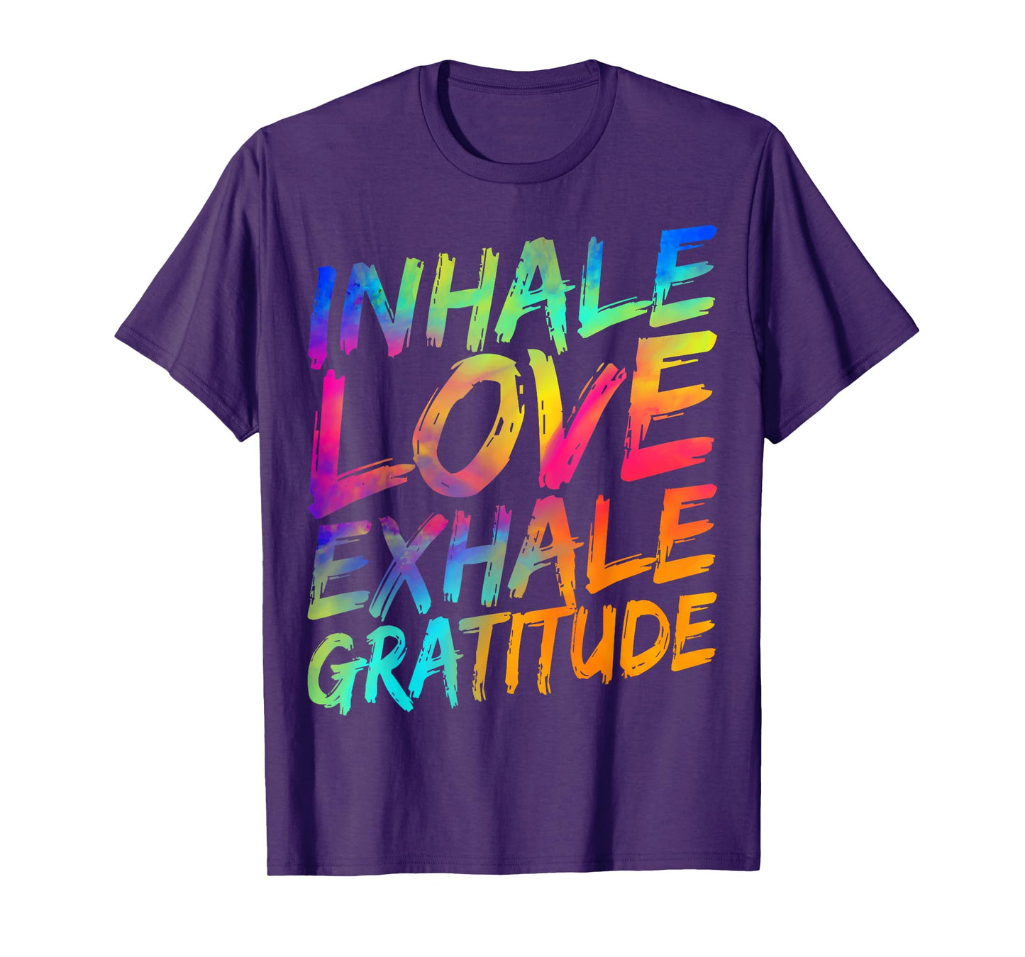 Inhale Love Exhale Gratitude Yoga Meditation Spiritual Women T-Shirt