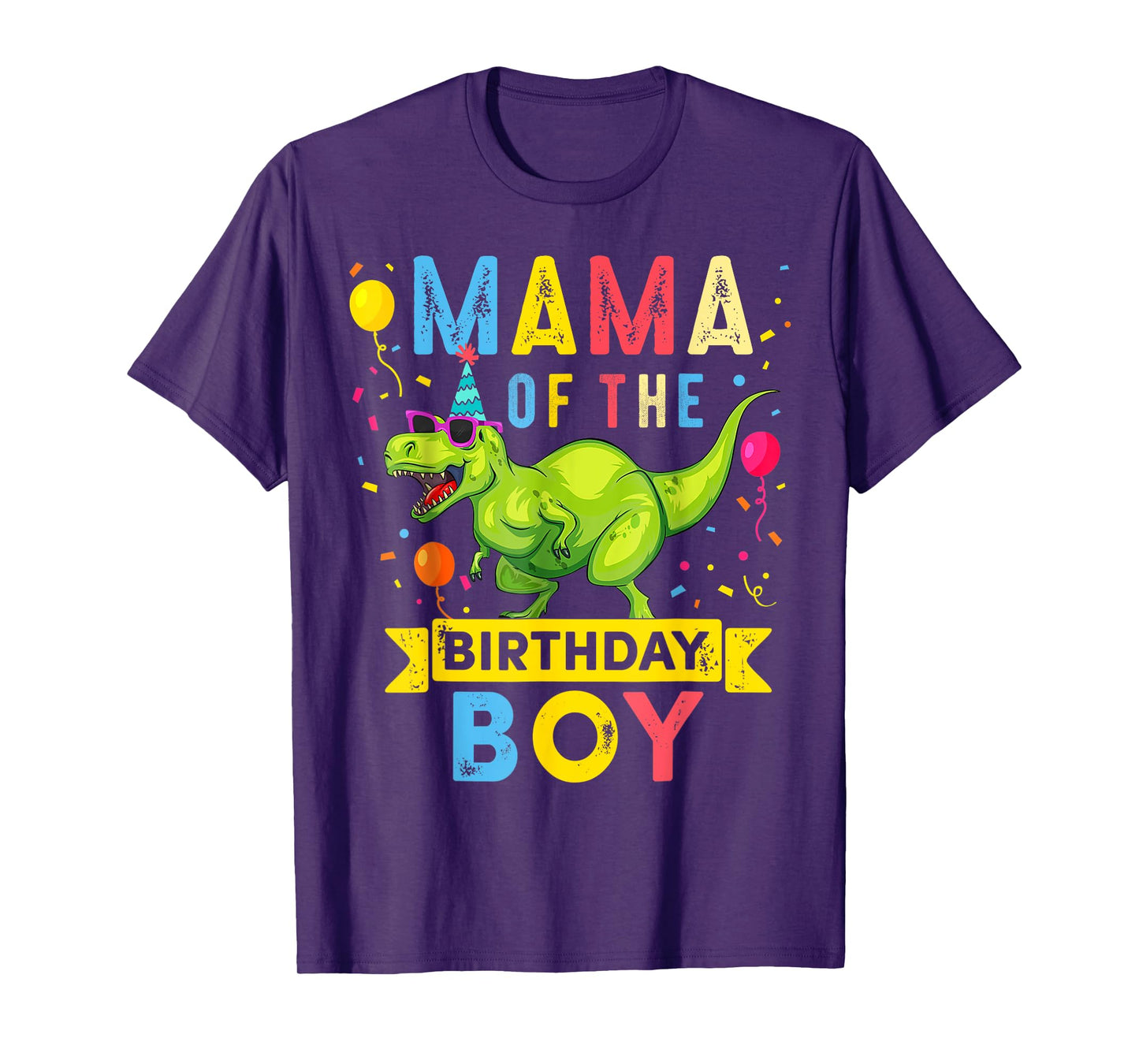 Mama of the Birthday Boy T-Rex Dinosaur Birthday Family T-Shirt