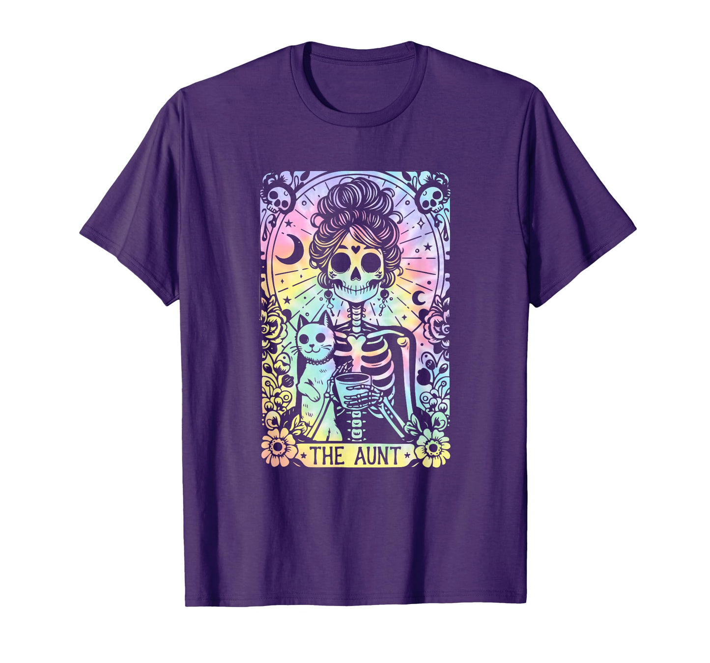 The Aunt Tarot Tie Dye Skeleton Best Aunt Mother's Day T-Shirt