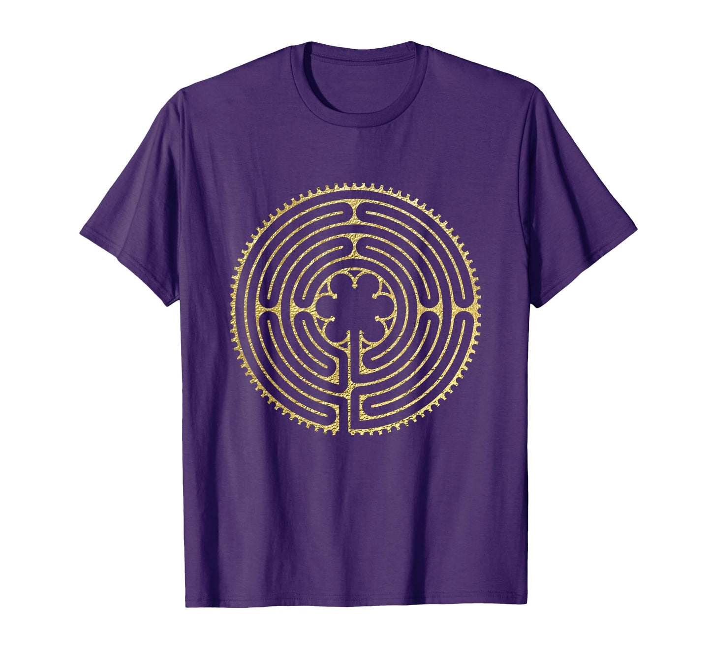 Labyrinth Ancient Chartres Maze Yoga Design T-Shirt