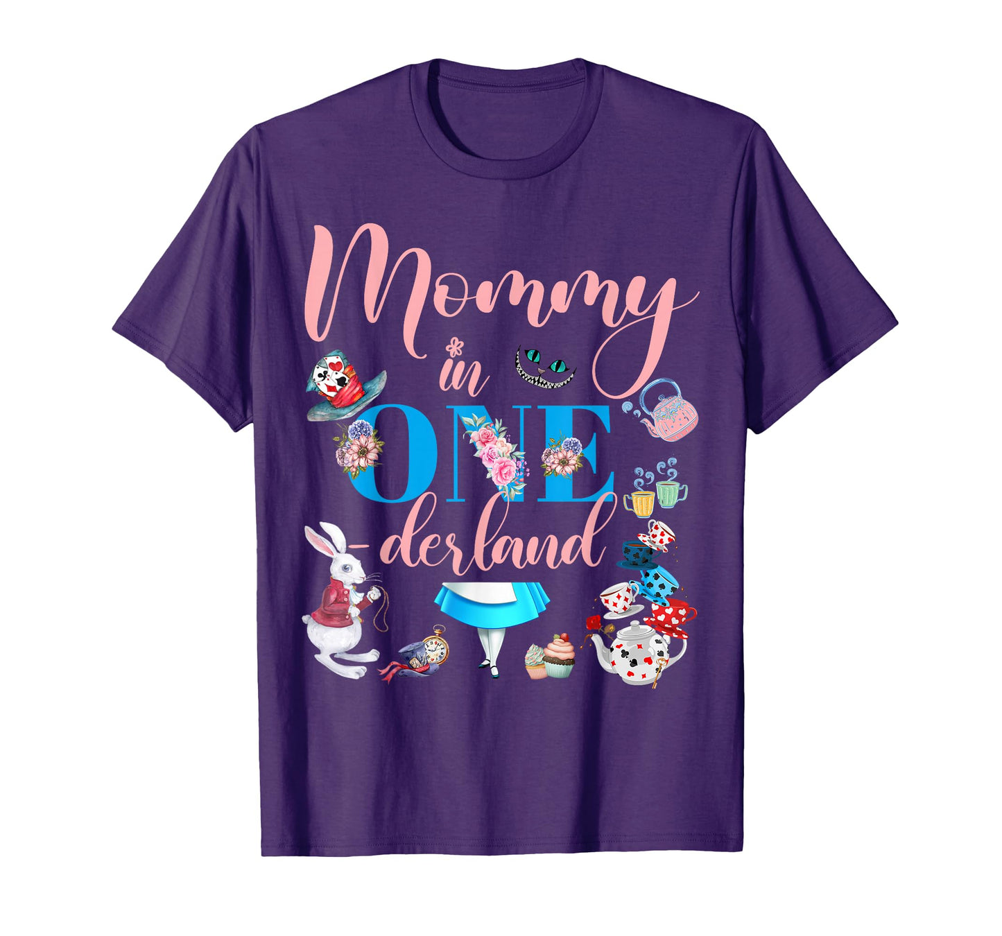 Alice in ONEderland Family Mommy Of The Birthday Girl T-Shirt