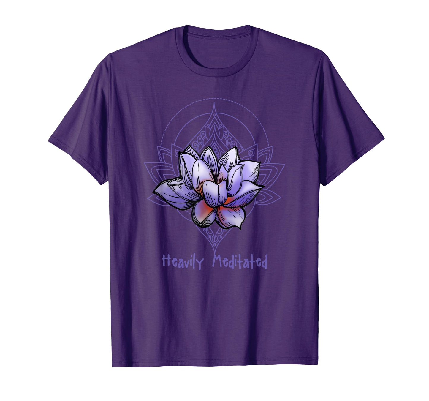 funny Heavily Meditated yoga shirt, mindfulness