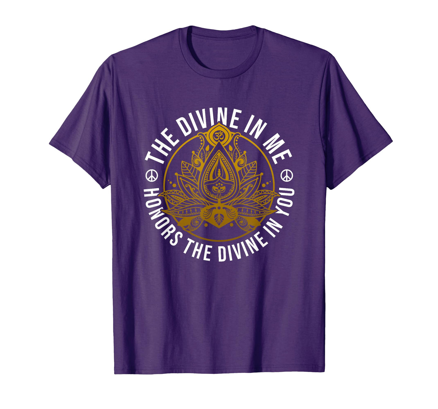 The Divine In Me Positive Message Spiritual Yoga Meditation T-Shirt