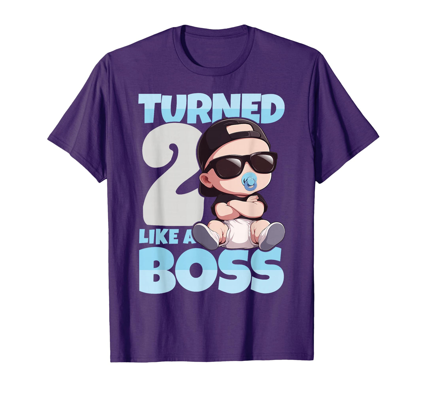 Baby 2nd Birthday Boy Girl 2 Years Like a Boss Kids T-Shirt