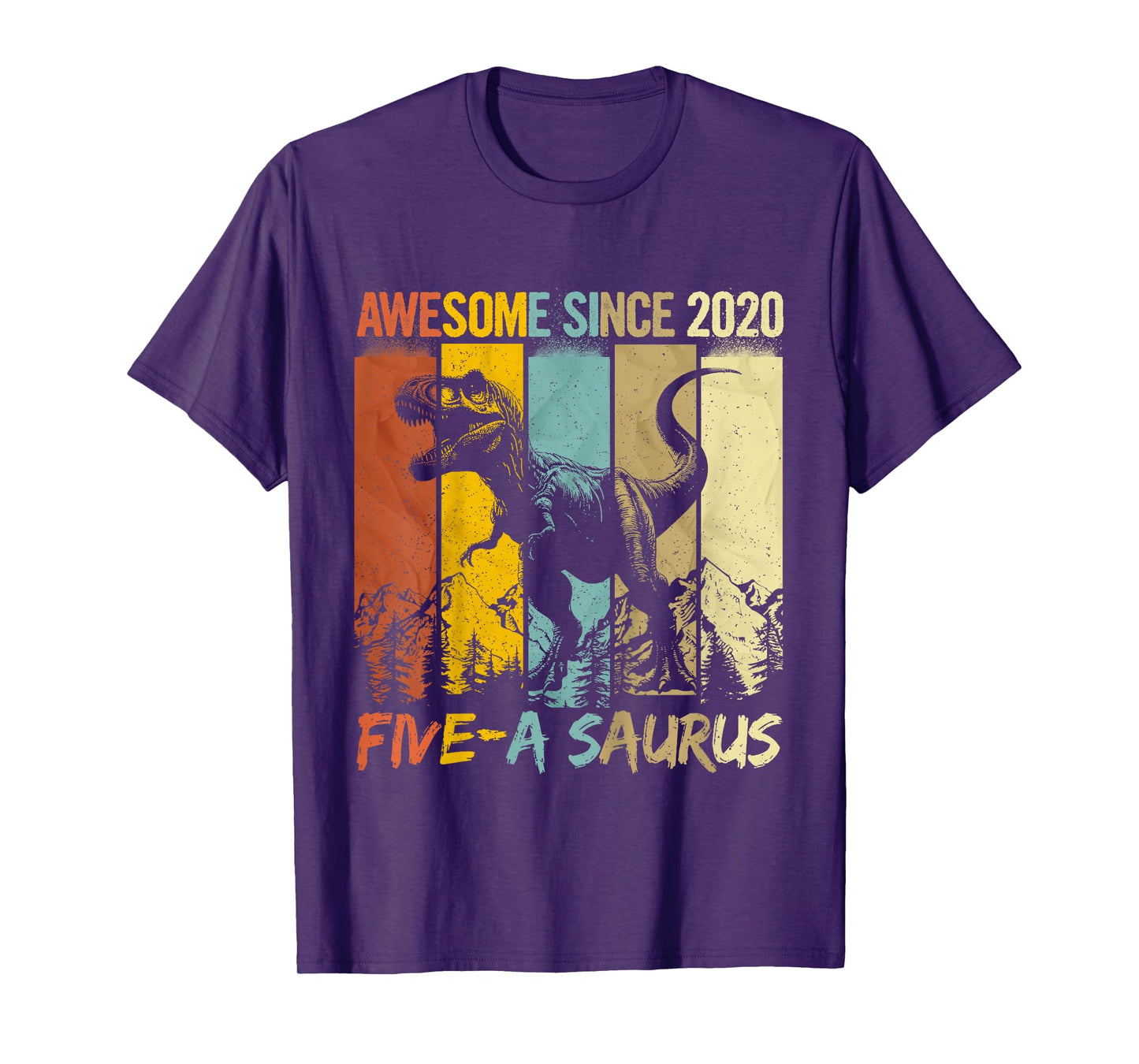 5 Year Old Dinosaur 5th Birthday T Rex Dino Five Saurus T-Shirt