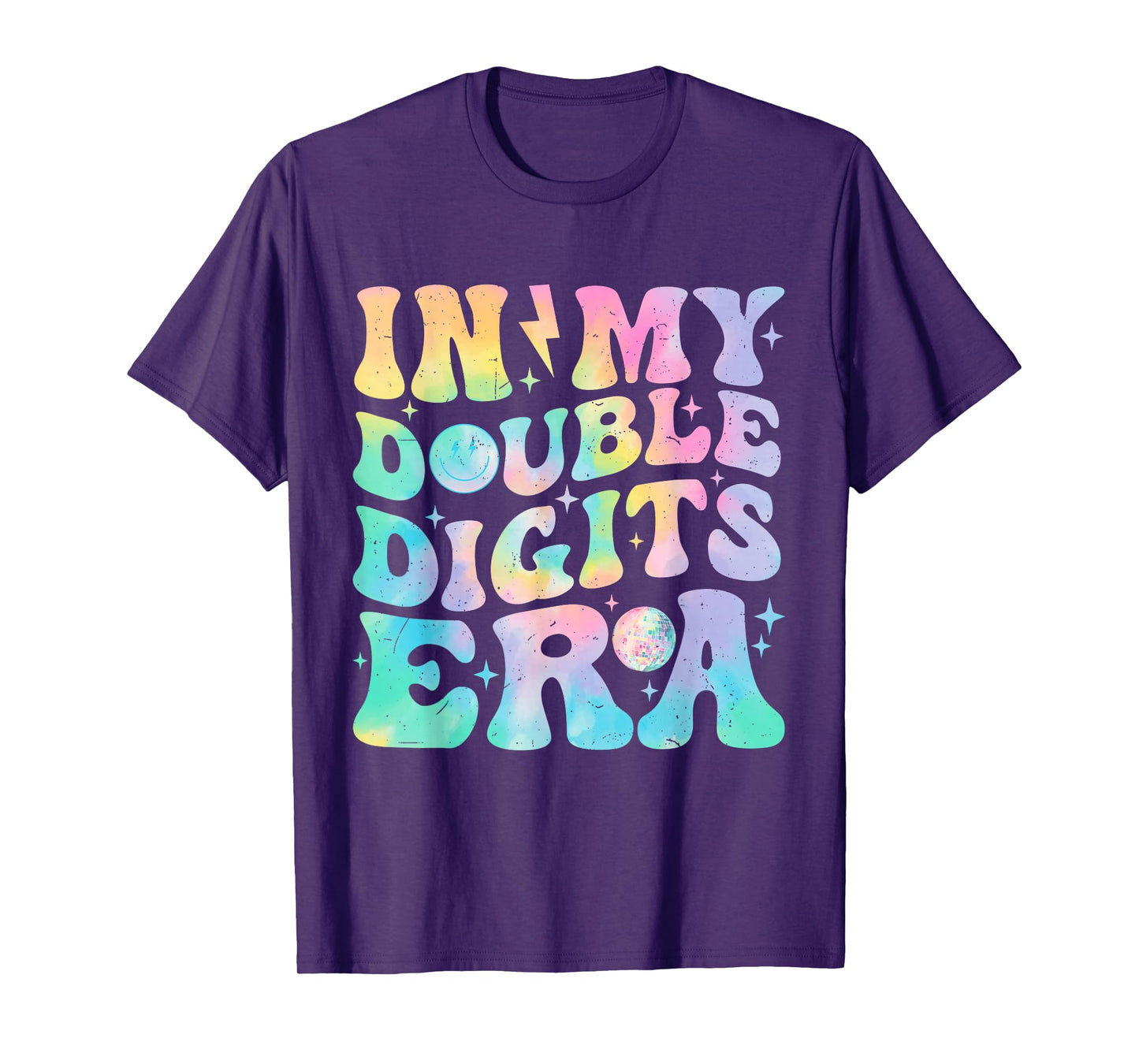 In My Double Digits Era Birthday Tie Dye For Women Girls T-Shirt
