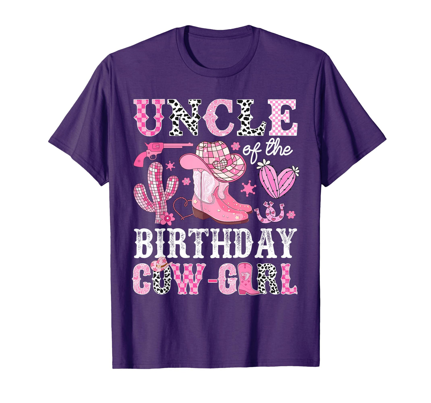 Uncle Of The Birthday Cow-Girl Rodeo Cowgirl Bday T-Shirt