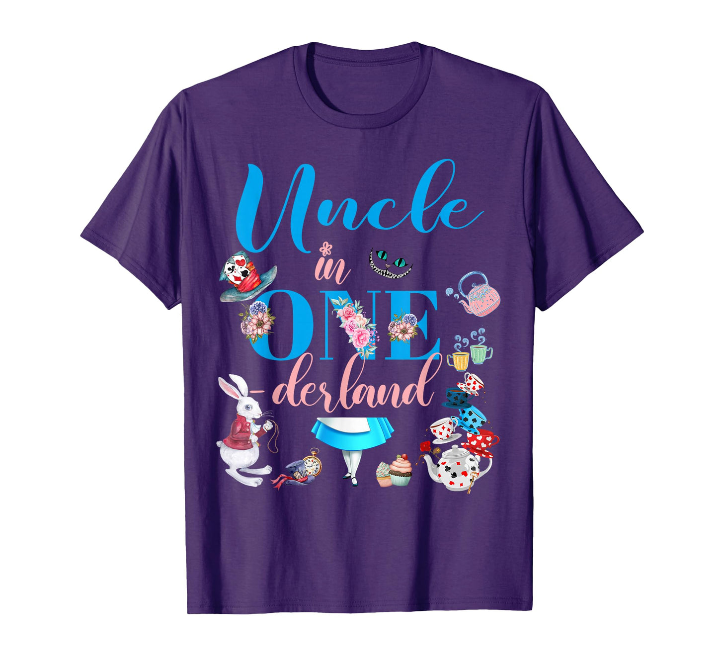 Alice in ONEderland Family Uncle Of The Birthday Girl T-Shirt
