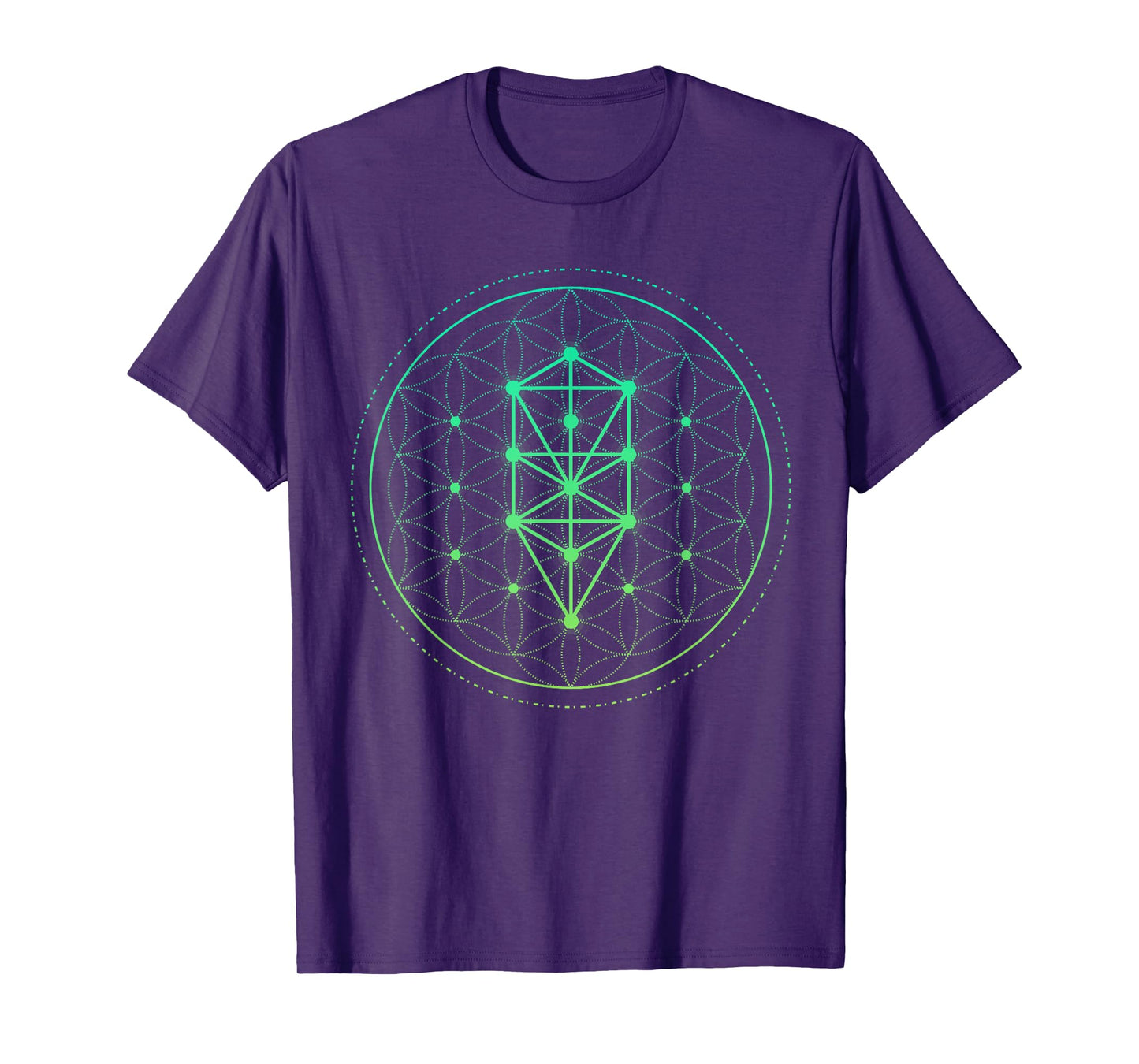 Watercolor Mandala Sacred Fractal Geometry Art Good Vibe tee T-Shirt