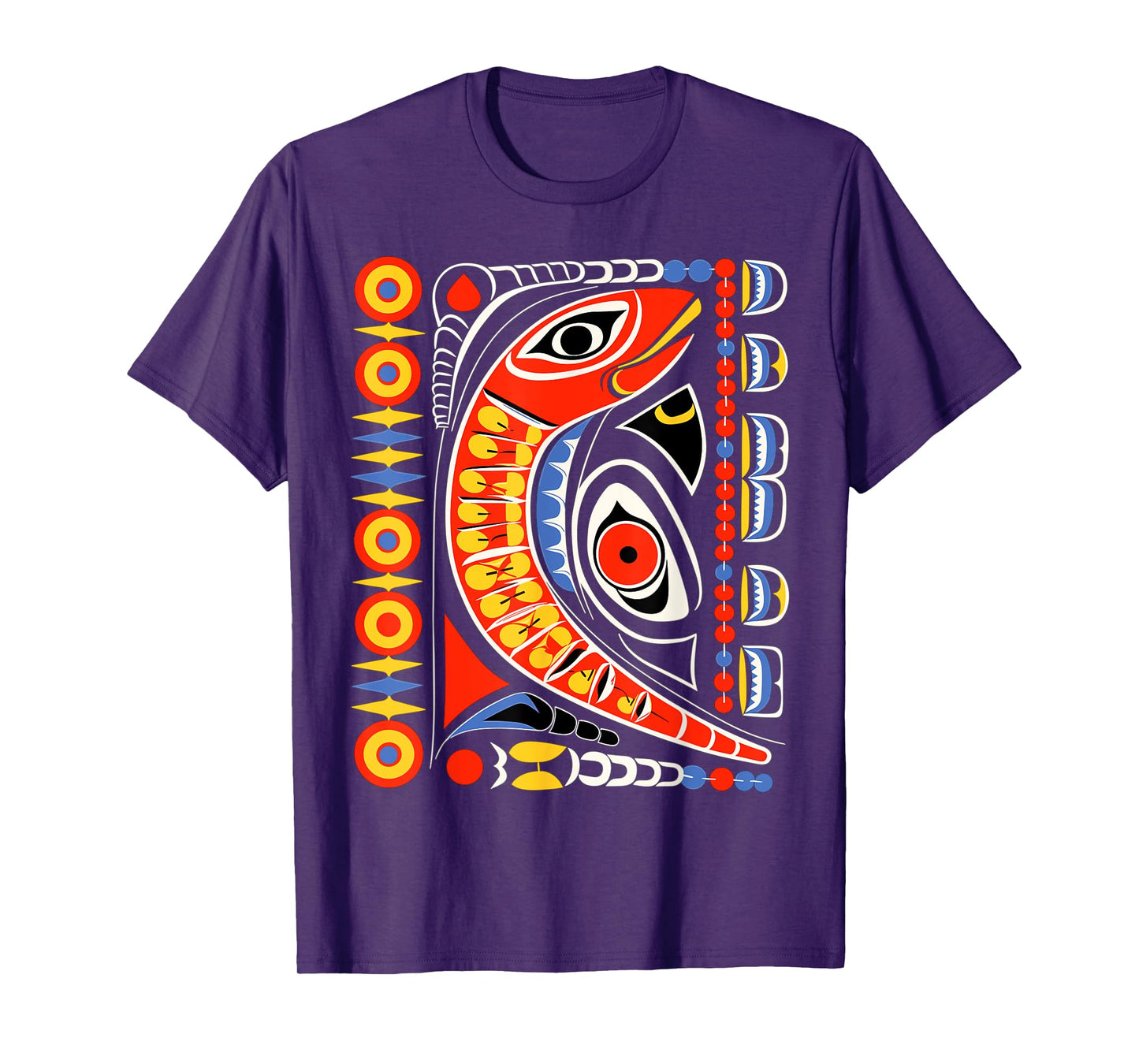 Salmon in Native American Salish Coast Style T-Shirt