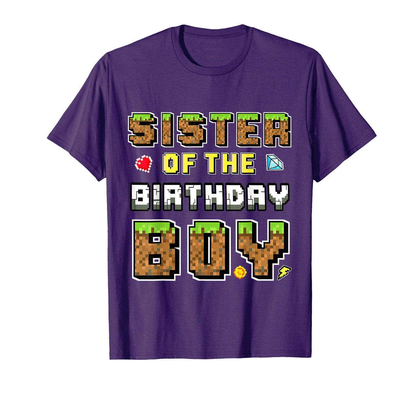 Sister Of The Birthday Boy Gamer Pixel Birthday Matching T-Shirt