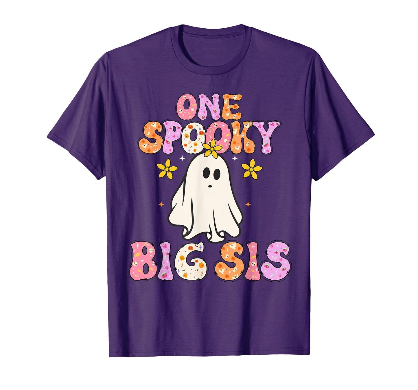 Big Sister Halloween One Spooky Big sister Announcement T-Shirt