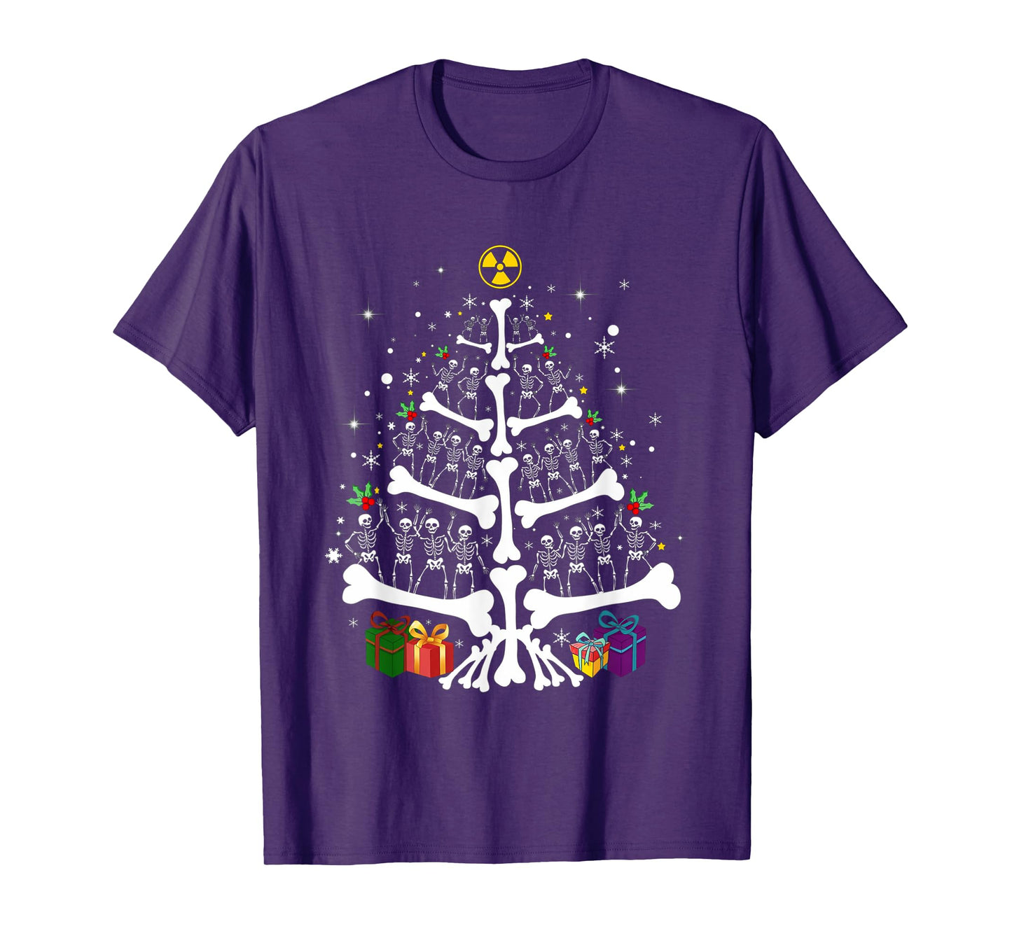 Women Radiology Skeleton Christmas Tree Xray Tech Team T-Shirt