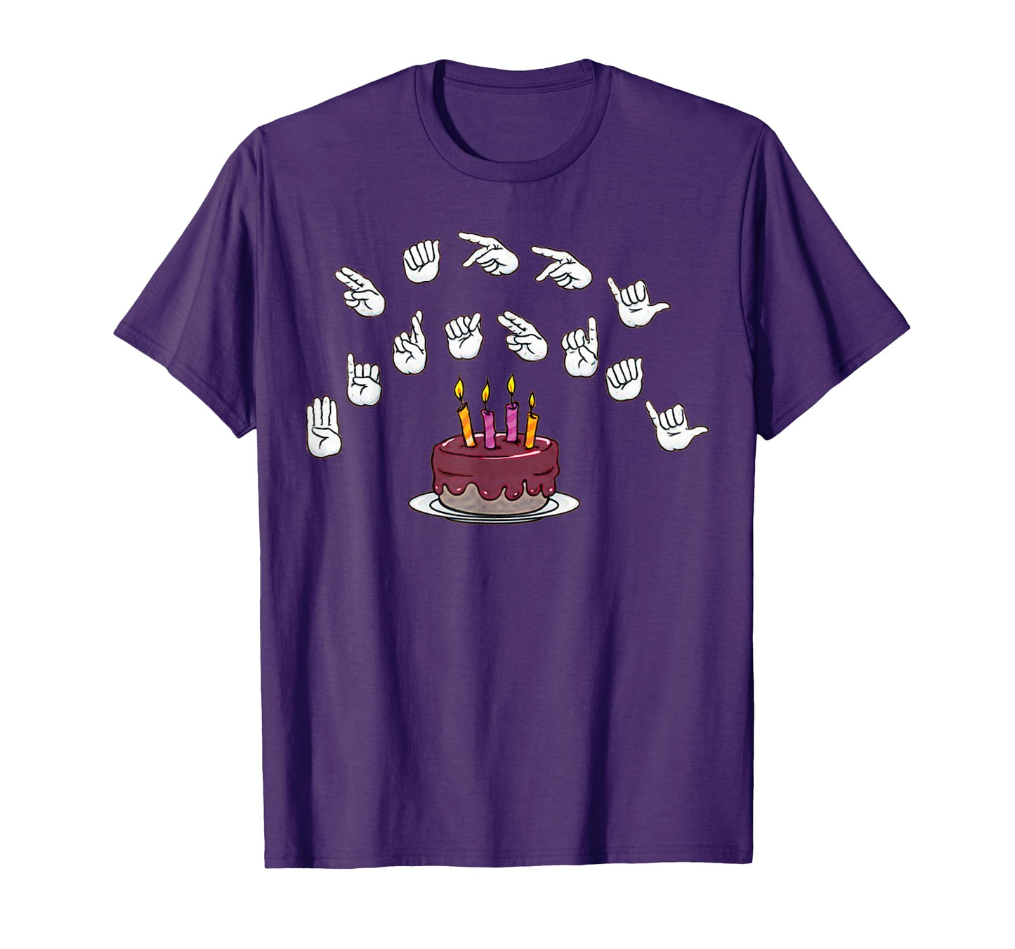 Happy Birthday alphabet Hands American Sign Language Asl T-Shirt