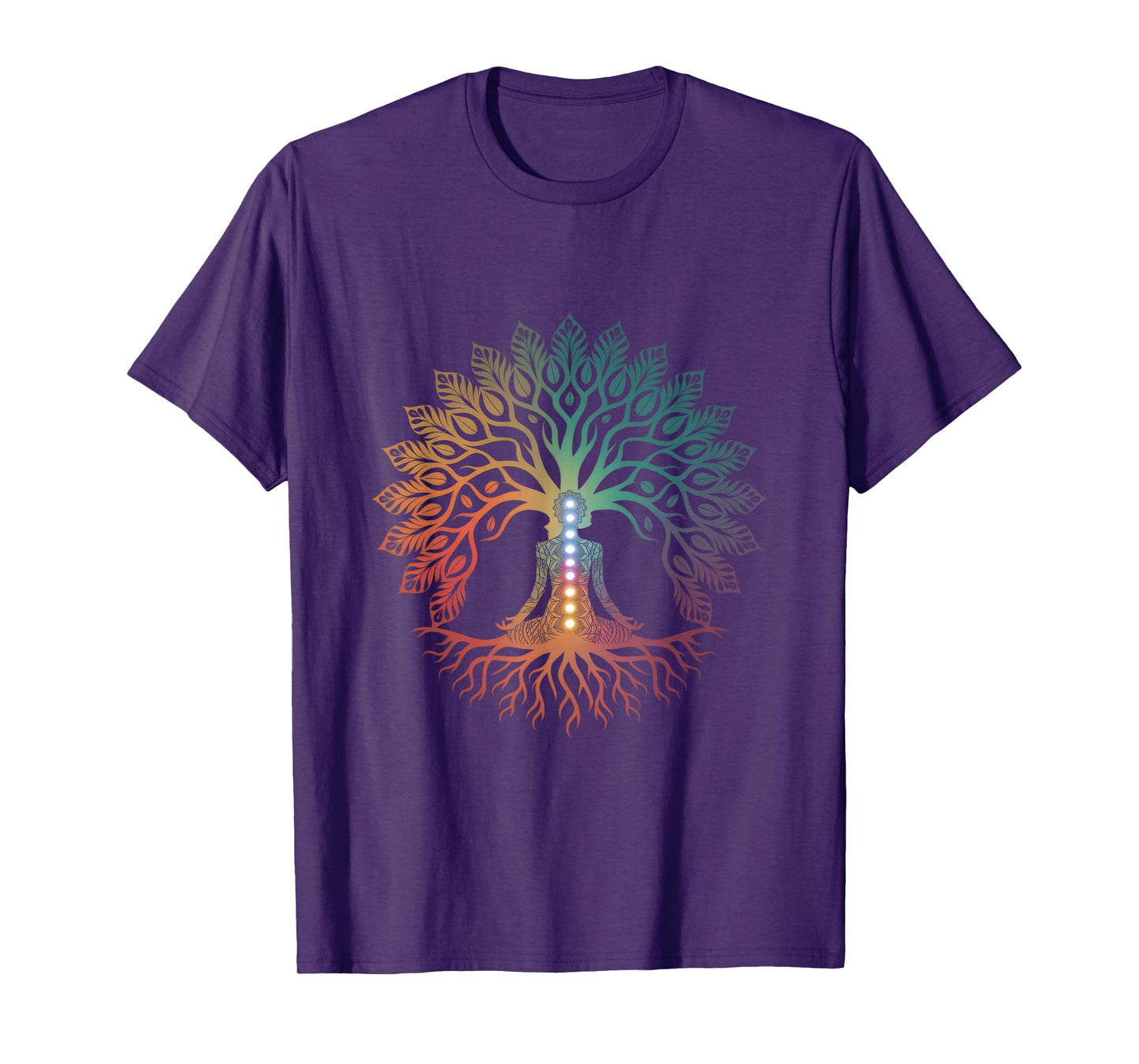Tree Life Woman Yoga Chakra Spiritual T-Shirt
