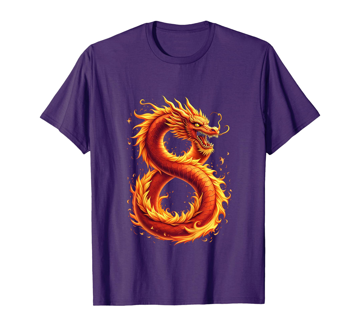 Kids Turning 8 Years Old Birthday, Boy Dragon 8th Bday Girl T-Shirt