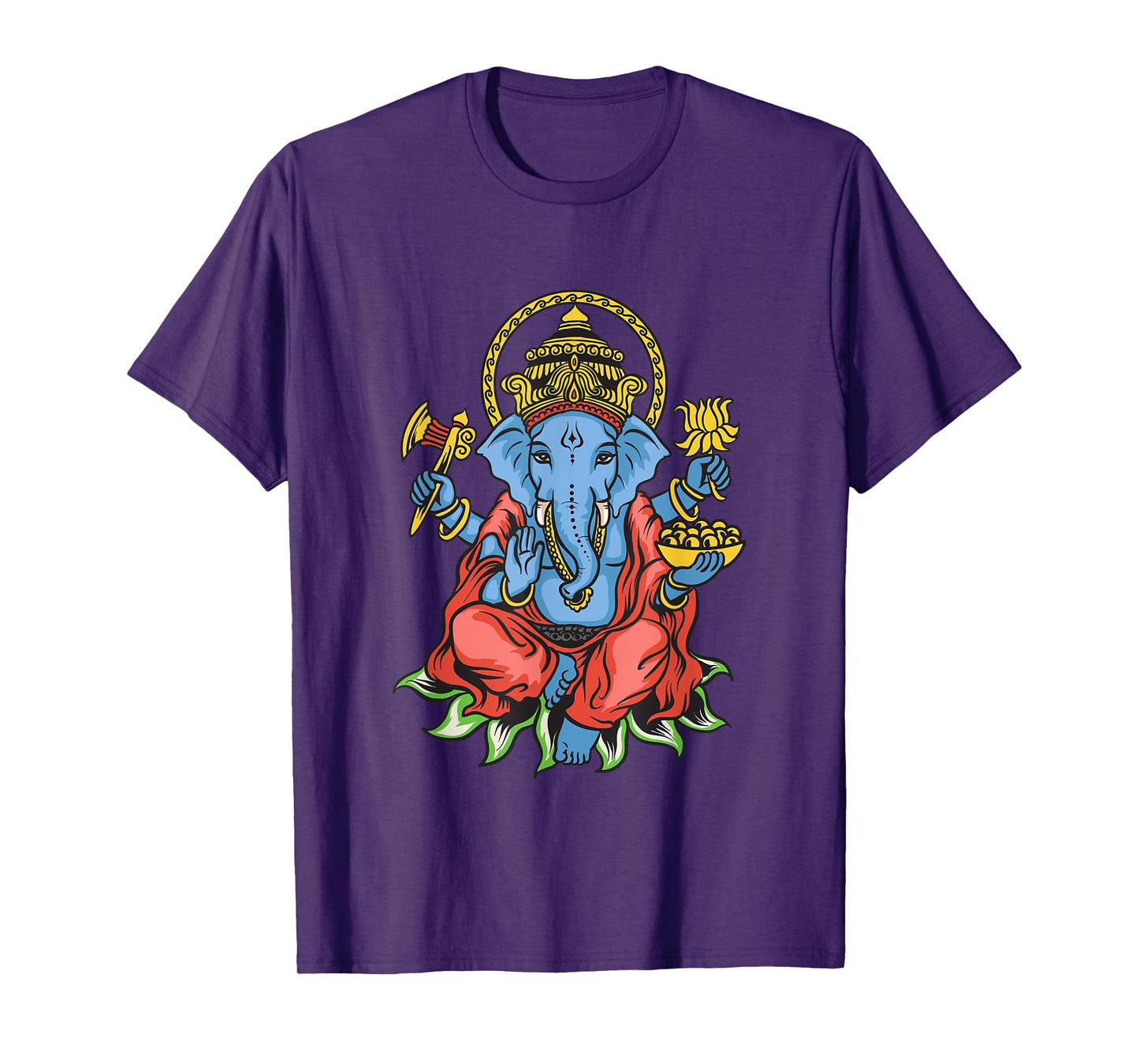 Spiritual Hindu God Ganesha Meditation Yoga T-Shirt