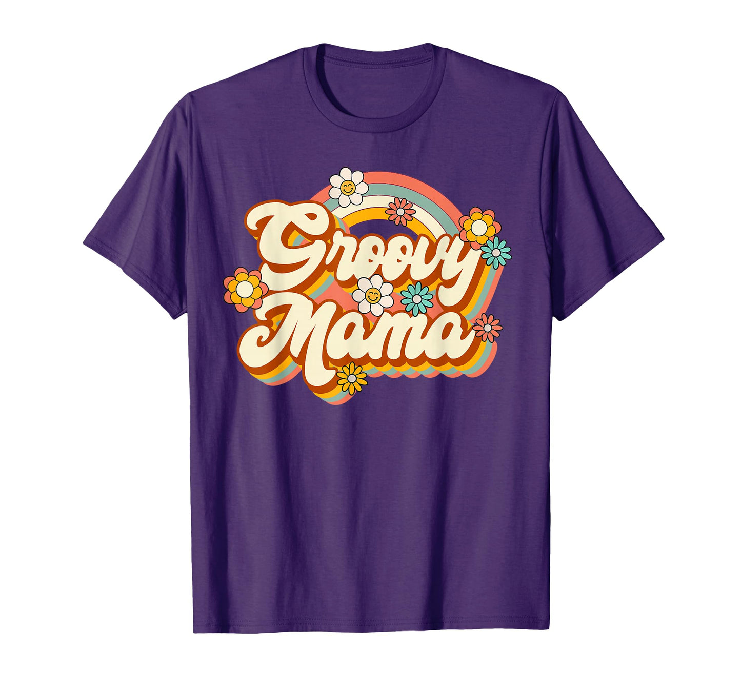 Retro Groovy Mama Family Birthday 60s 70s Hippie Costume T-Shirt